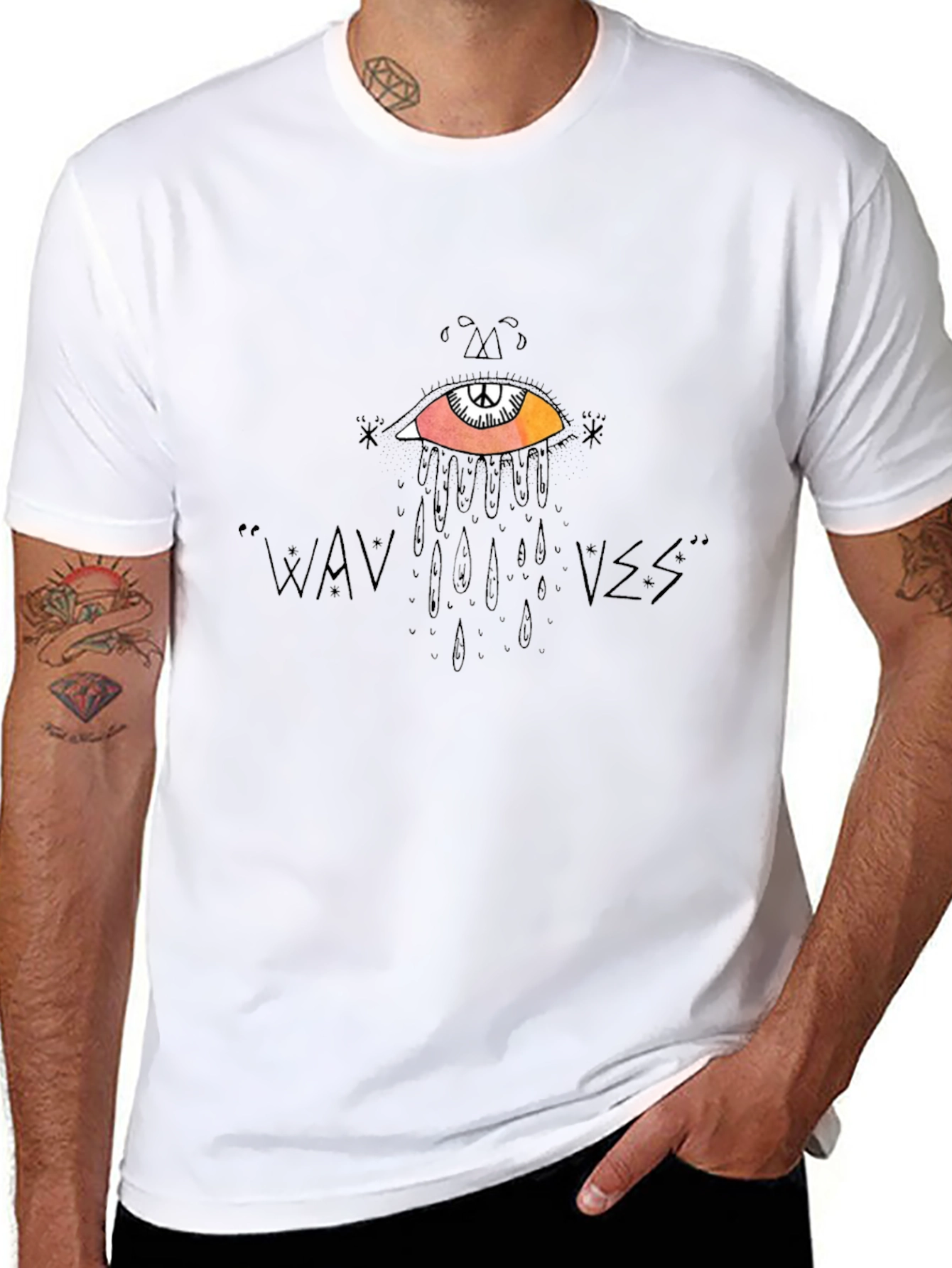 WAVVES Graphic Print Black T-Shirt