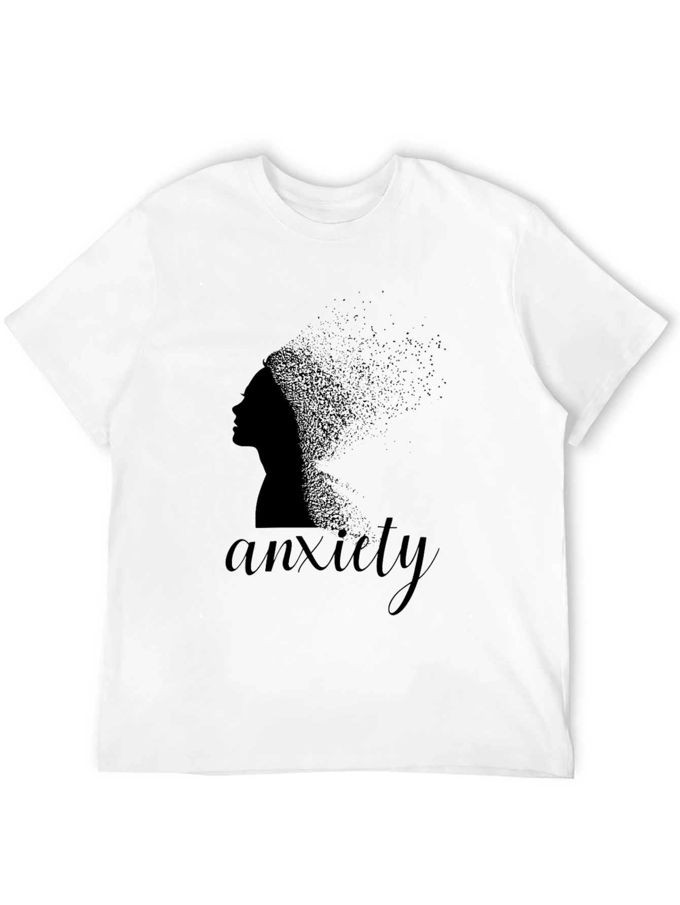 Anxiety Womens Black Graphic T-Shirt