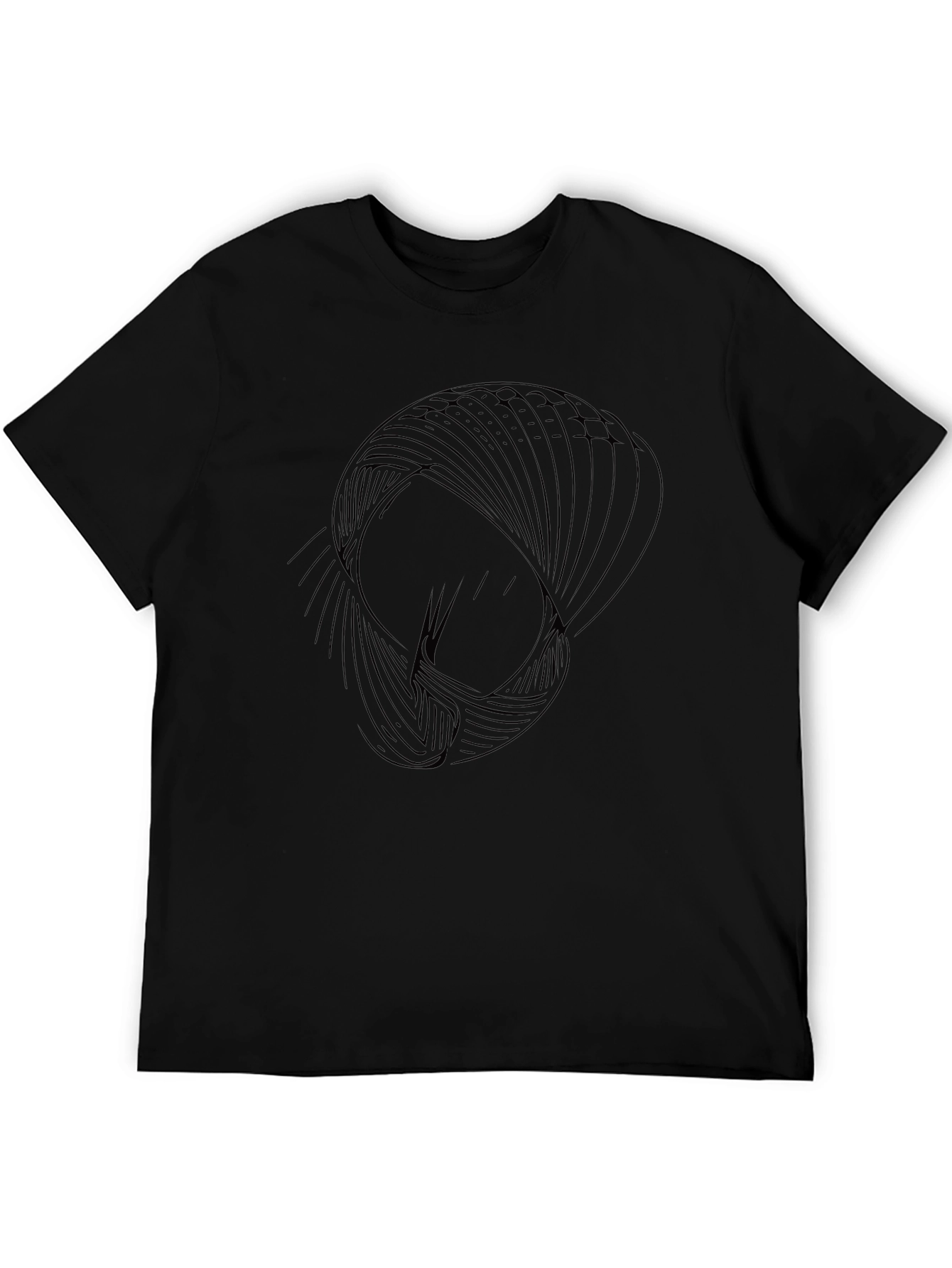 Abstract Graphic Black T-Shirt - Modern Casual Wear