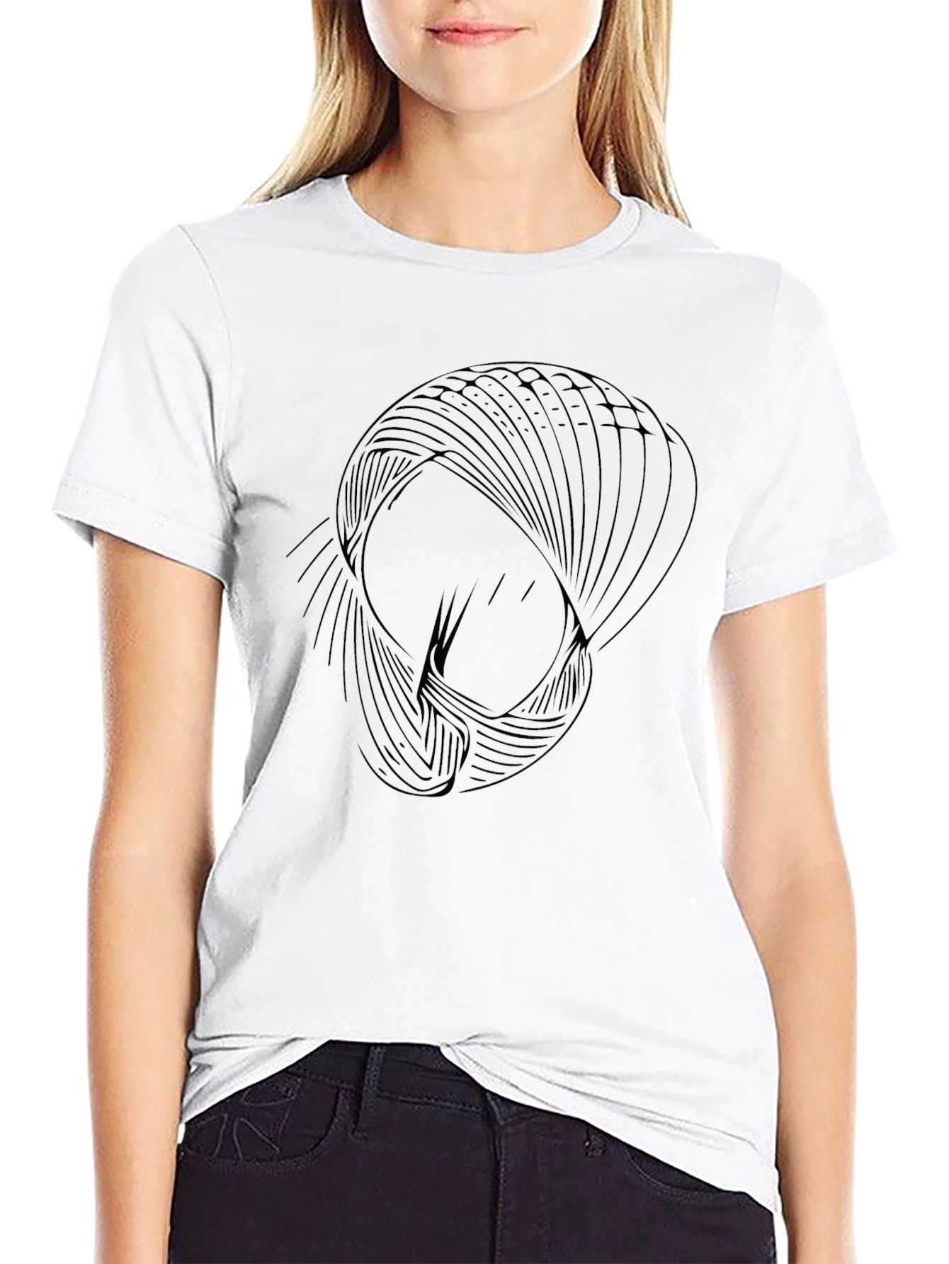 Abstract Graphic Black T-Shirt - Modern Casual Wear