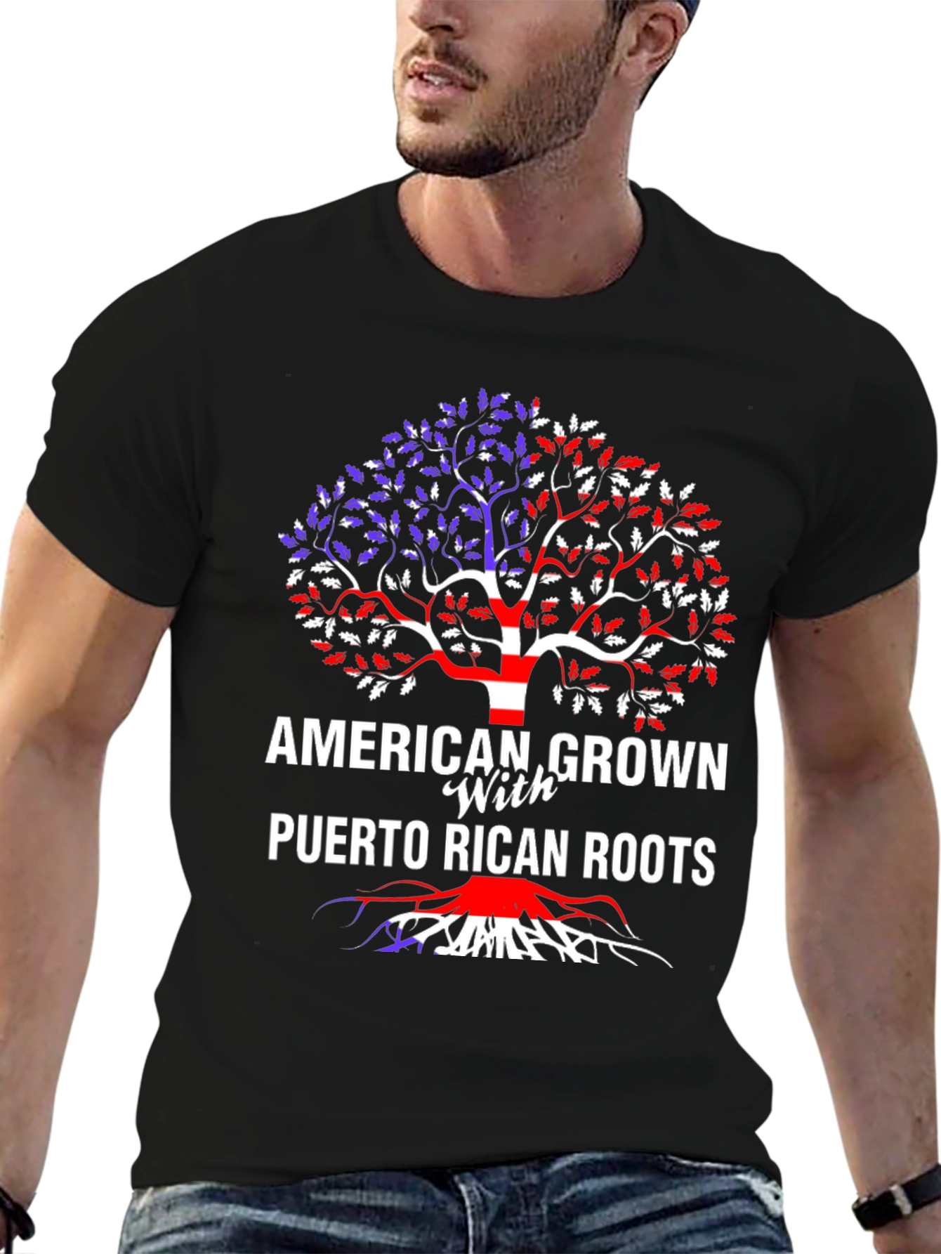 American Grown Puerto Rican Roots T-Shirt