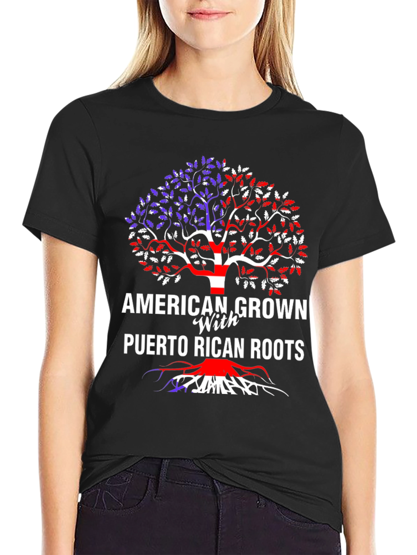 American Grown Puerto Rican Roots T-Shirt