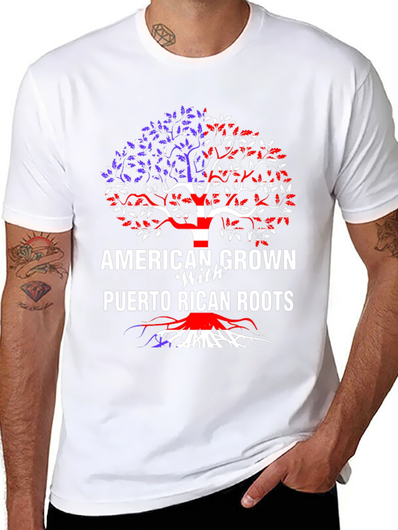 American Grown Puerto Rican Roots T-Shirt