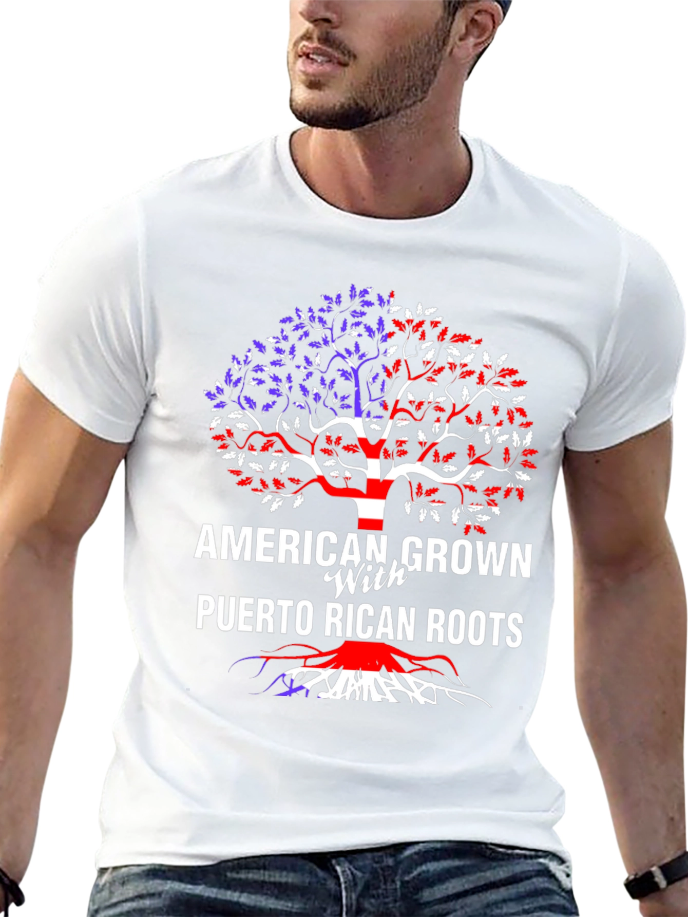 American Grown Puerto Rican Roots T-Shirt
