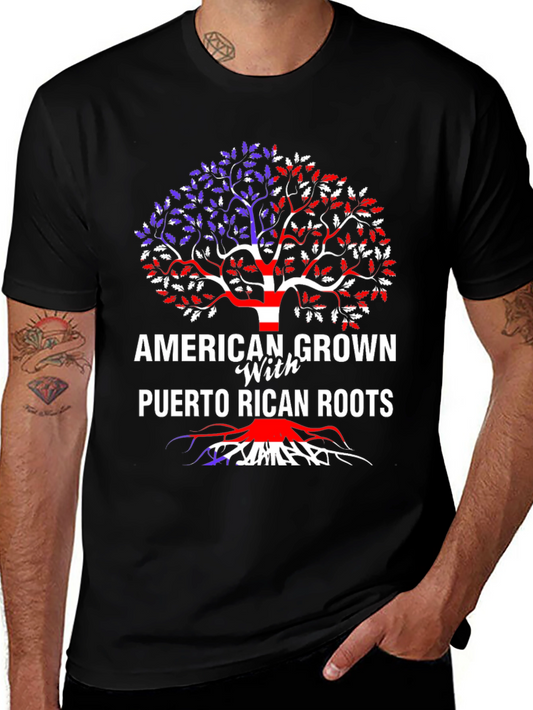 American Grown Puerto Rican Roots T-Shirt