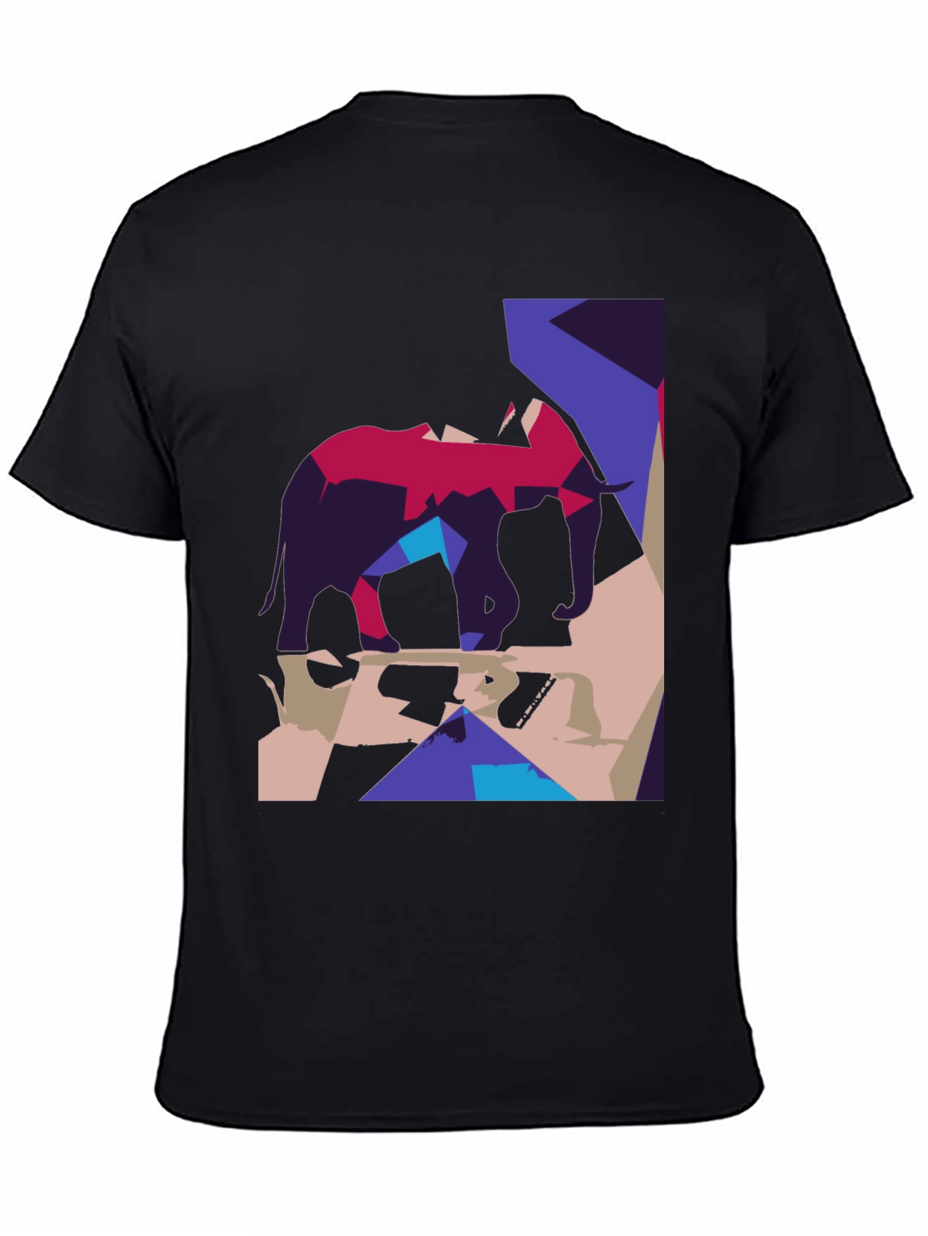 Abstract Elephant Graphic Tee - Modern Art Shirt