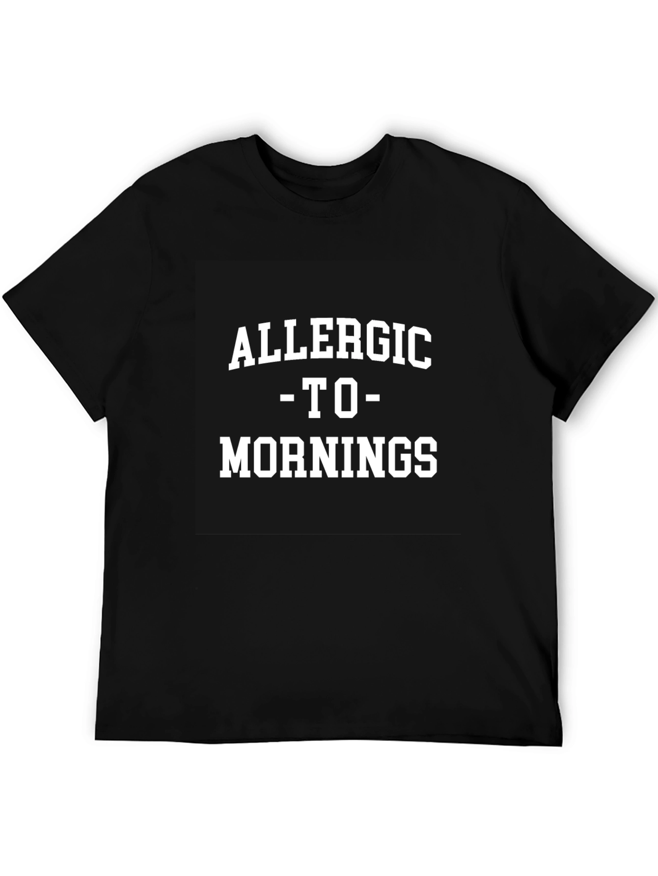 Allergic to Mornings Black T-Shirt