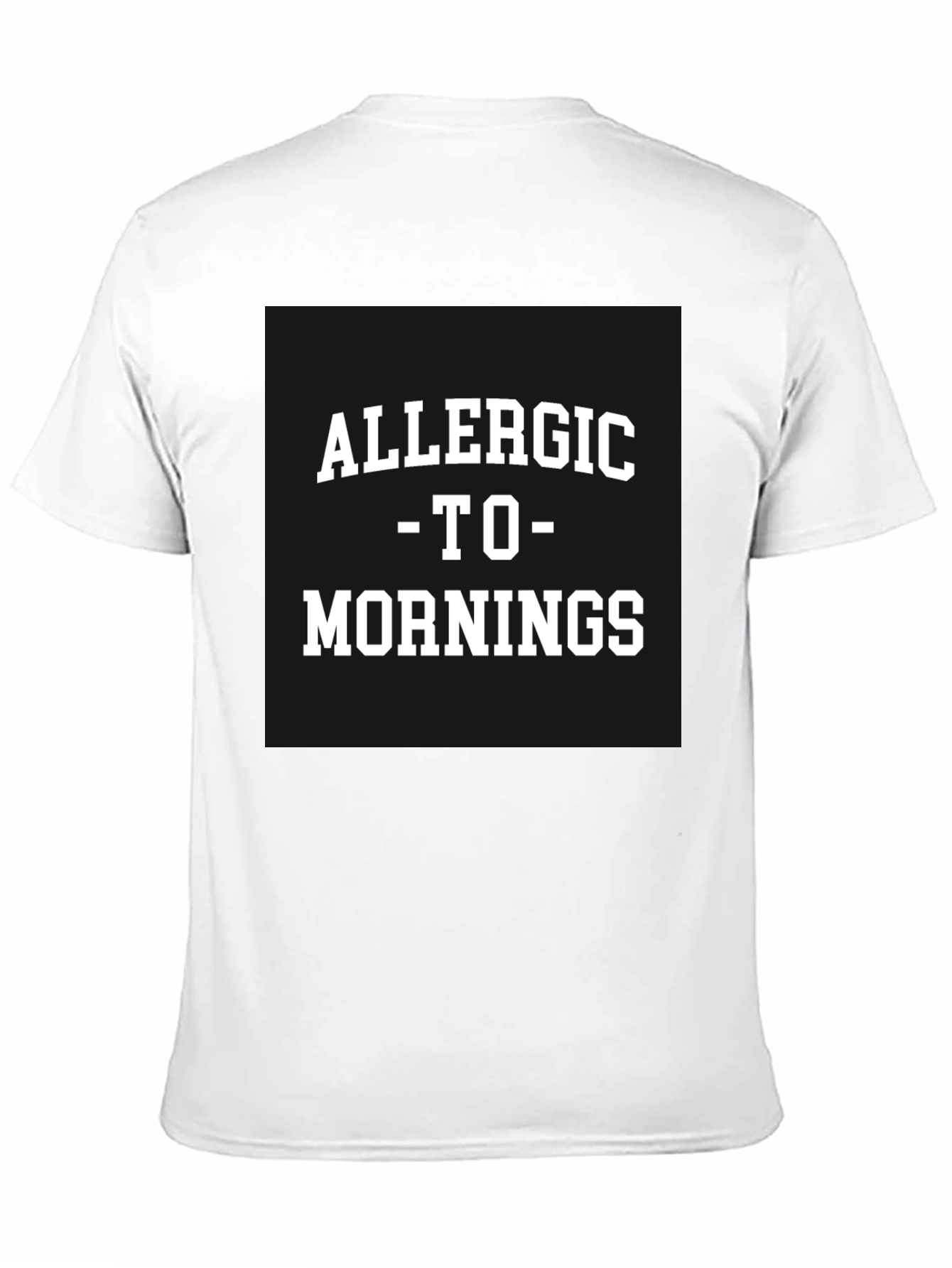 Allergic to Mornings Black T-Shirt