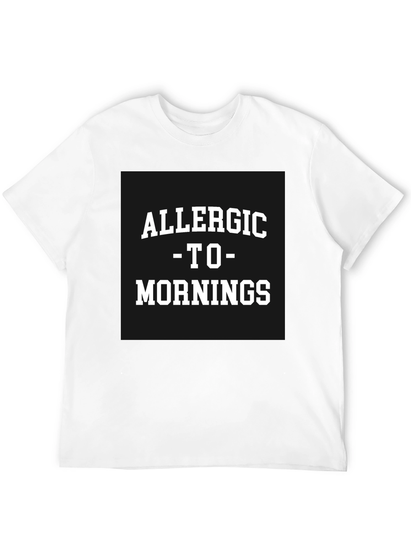 Allergic to Mornings Black T-Shirt