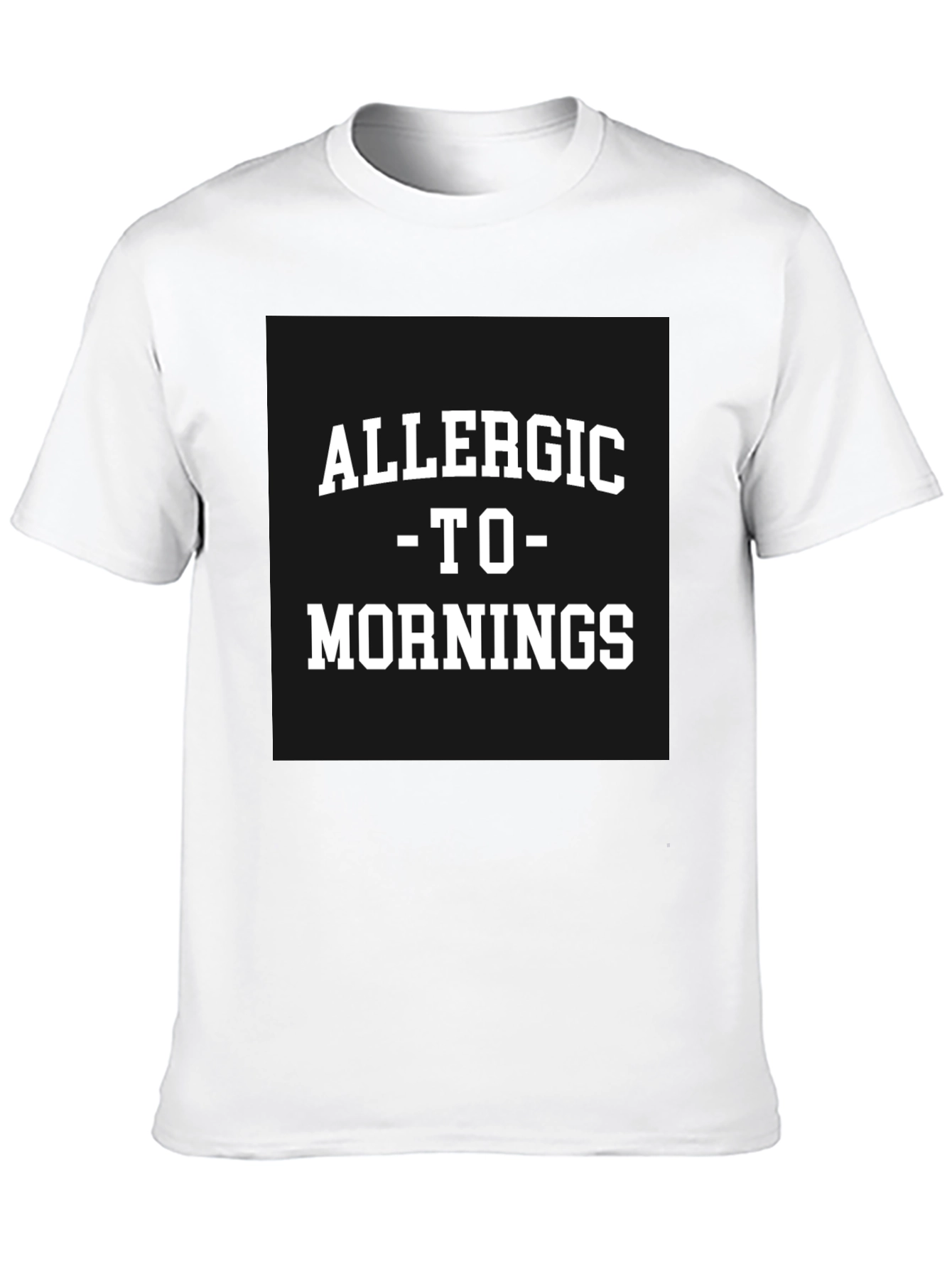Allergic to Mornings Black T-Shirt