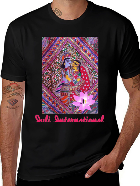 Artistic Print Black T-Shirt