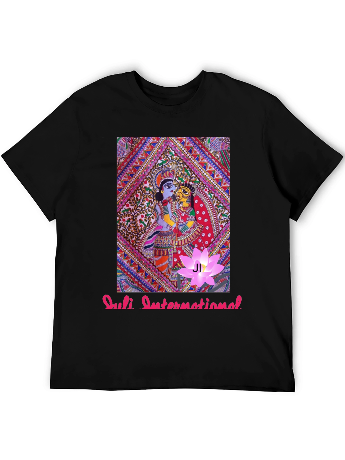 Artistic Print Black T-Shirt