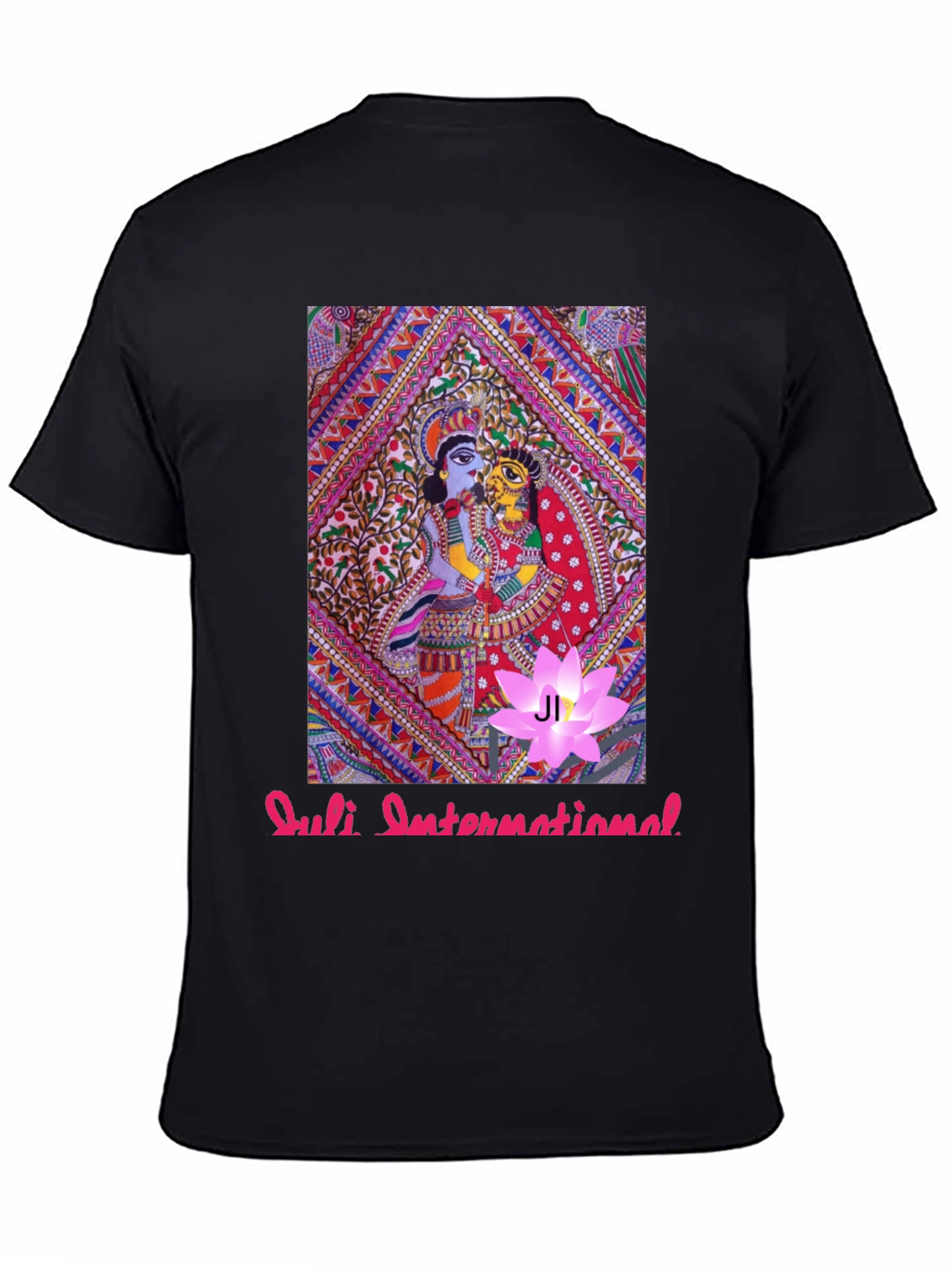 Artistic Print Black T-Shirt