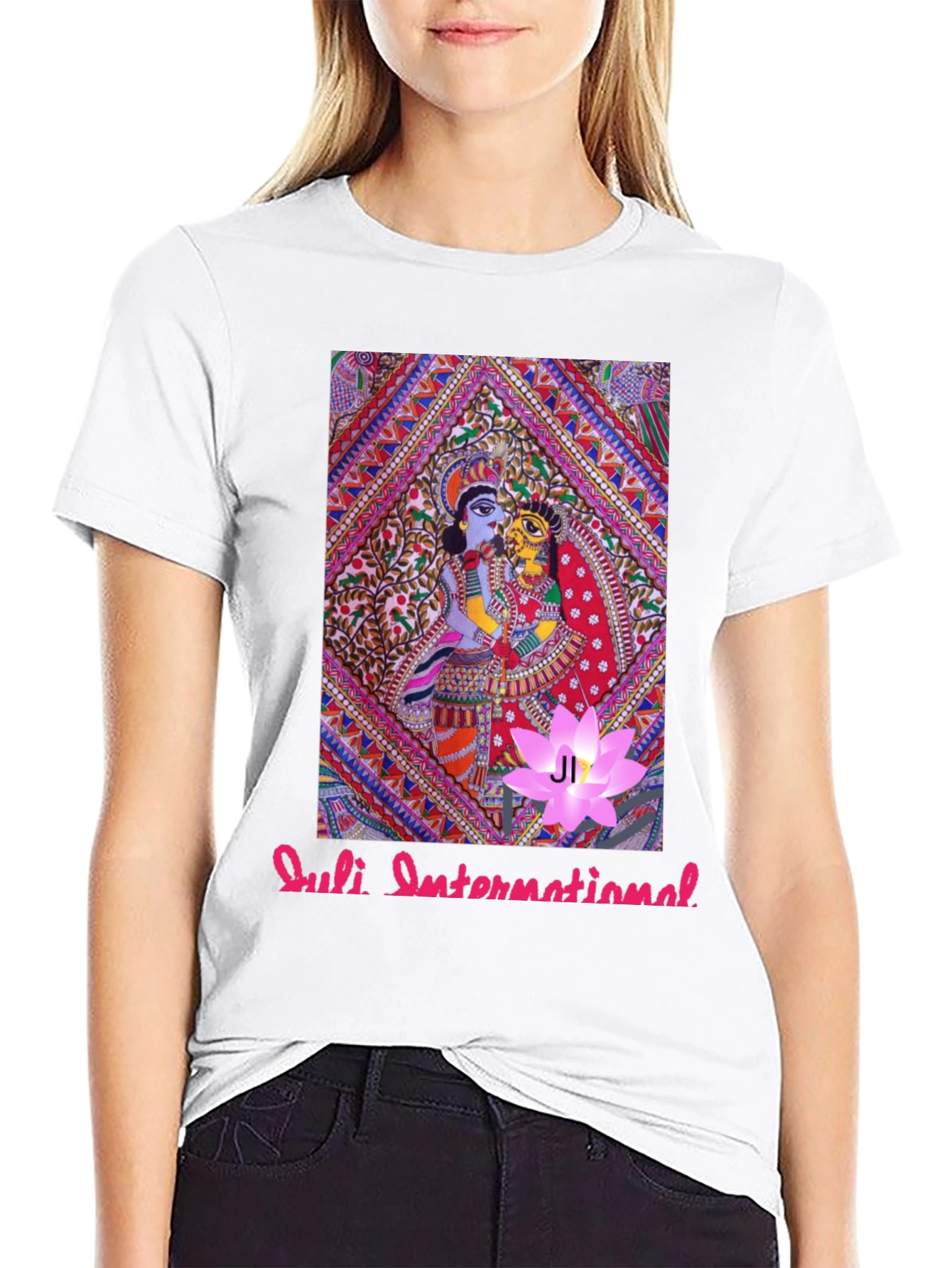 Artistic Print Black T-Shirt