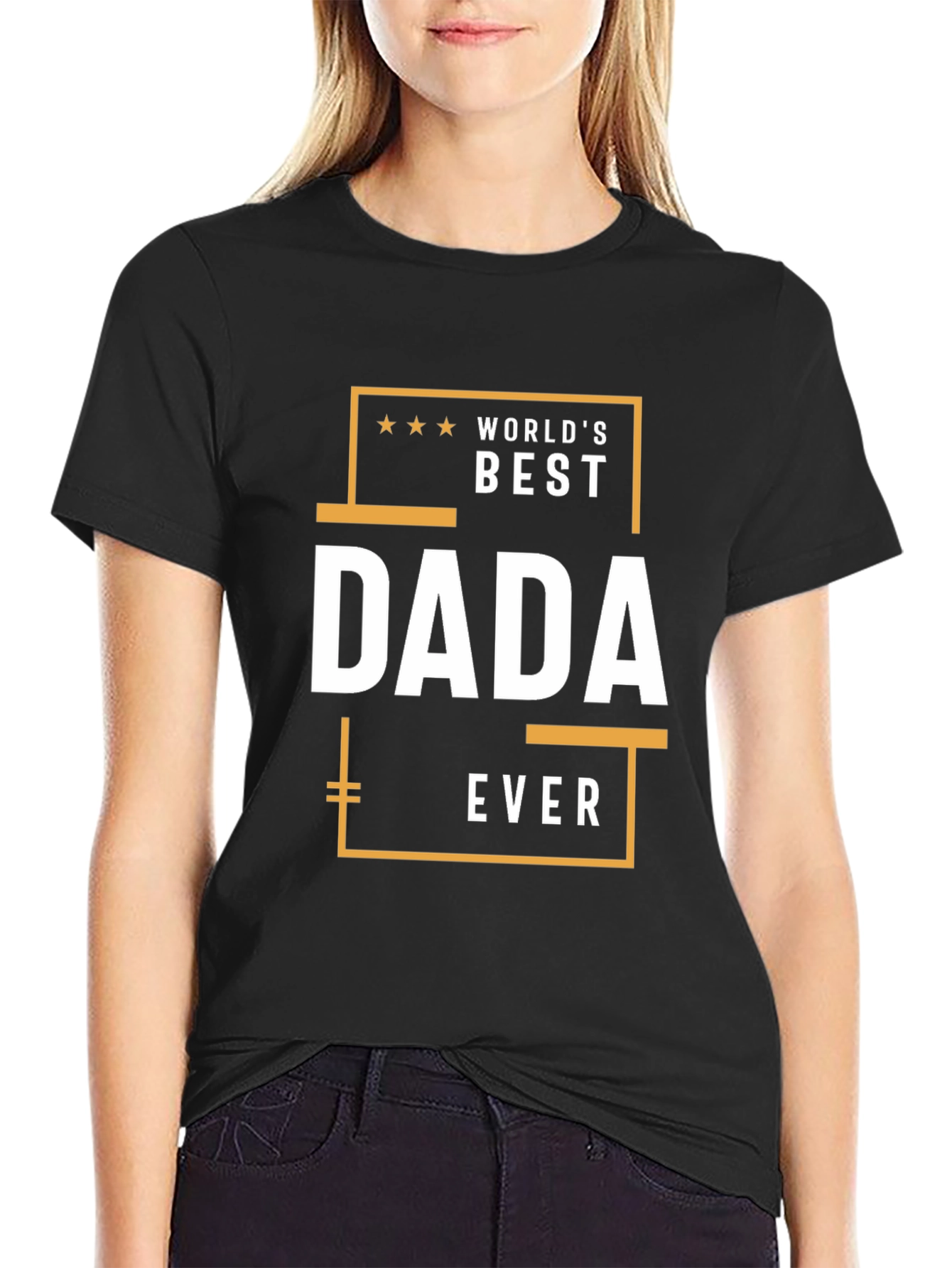 Worlds Best DADA Ever Black Graphic T-Shirt