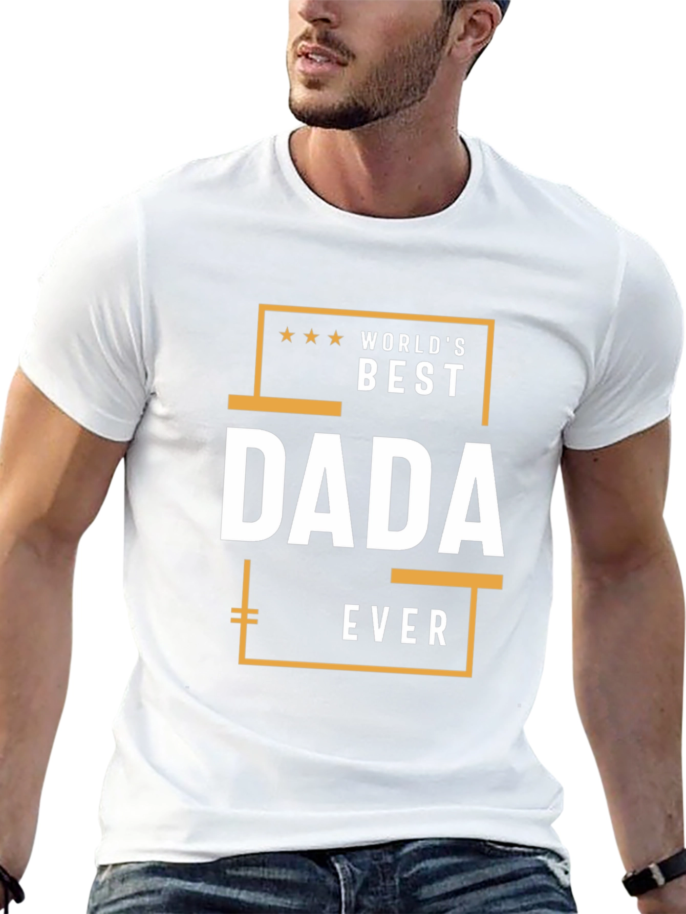 Worlds Best DADA Ever Black Graphic T-Shirt