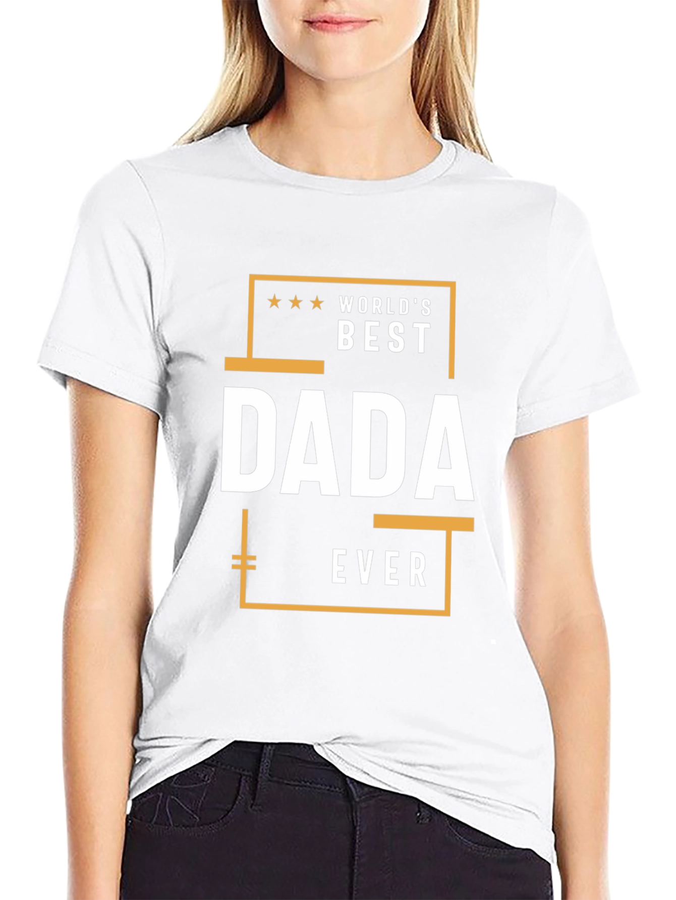 Worlds Best DADA Ever Black Graphic T-Shirt