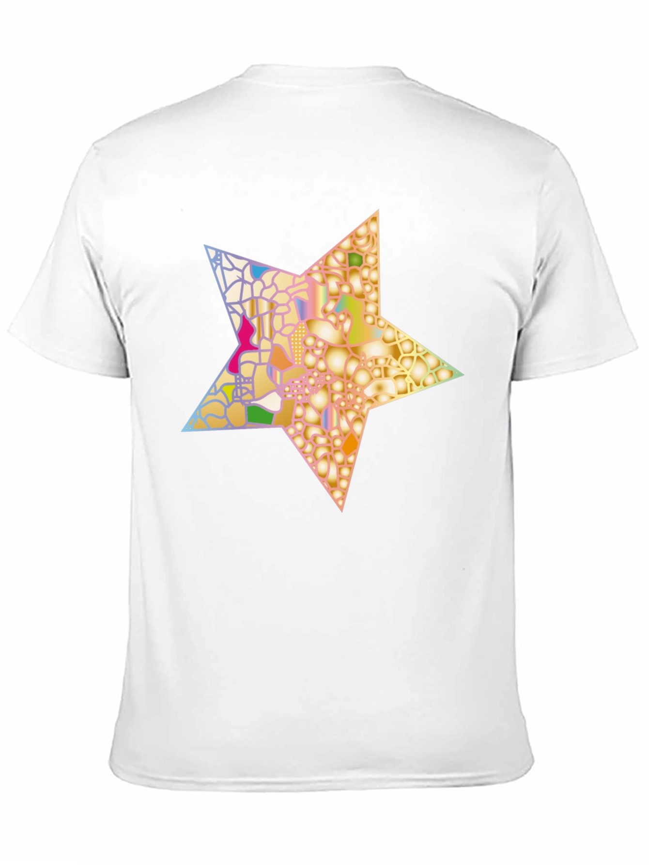 Abstract Star Graphic Tee - Stylish Mens Black T-Shirt