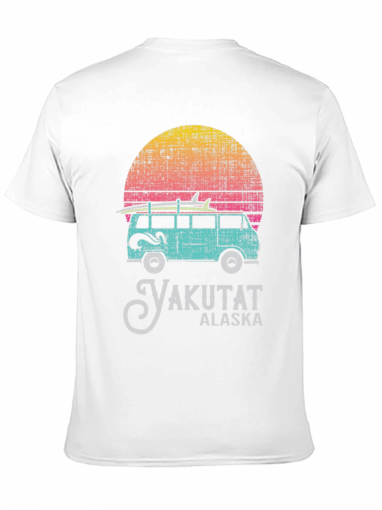 Yakutat Alaska Retro Sunset Van Surf T-Shirt