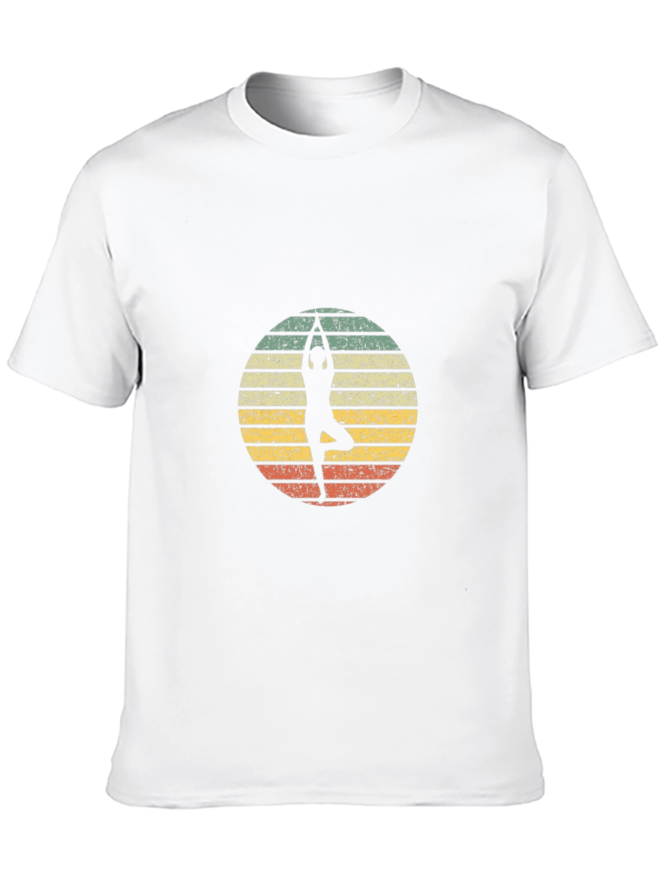 Yoga Pose Graphic Tee - Retro Style T-Shirt