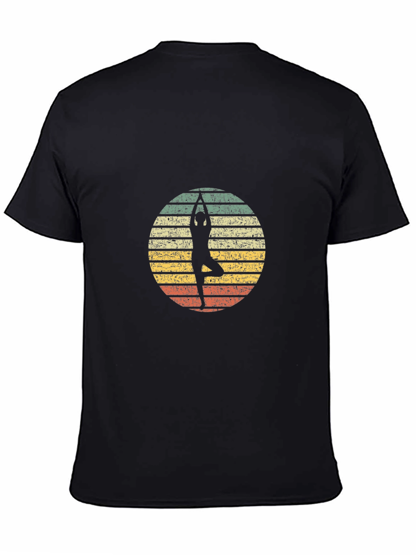 Yoga Pose Graphic Tee - Retro Style T-Shirt