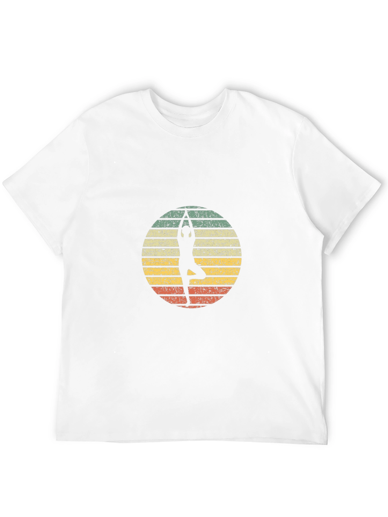 Yoga Pose Graphic Tee - Retro Style T-Shirt