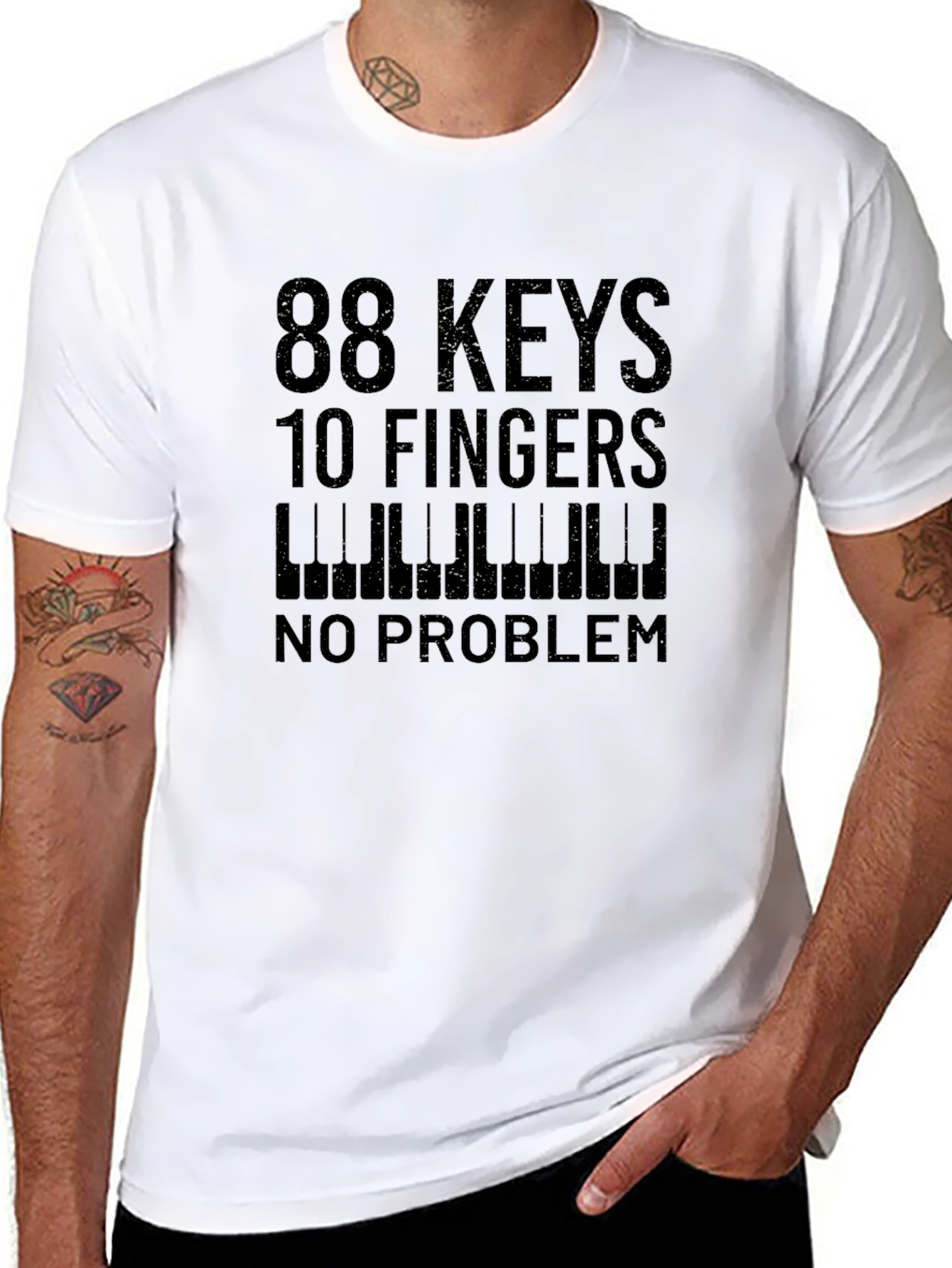 88 Keys 10 Fingers No Problem T-Shirt