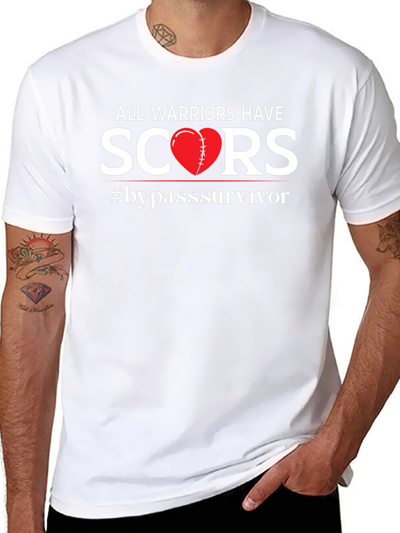 Warrior Scars Heart Bypass Survivor T-Shirt