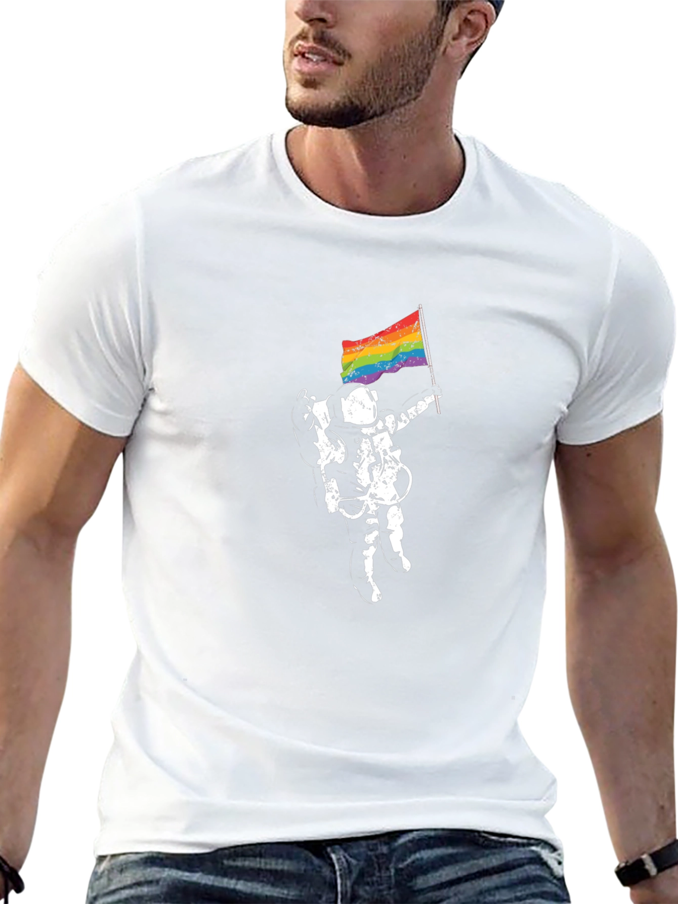 Astronaut Pride T-Shirt - Unisex Black Tee
