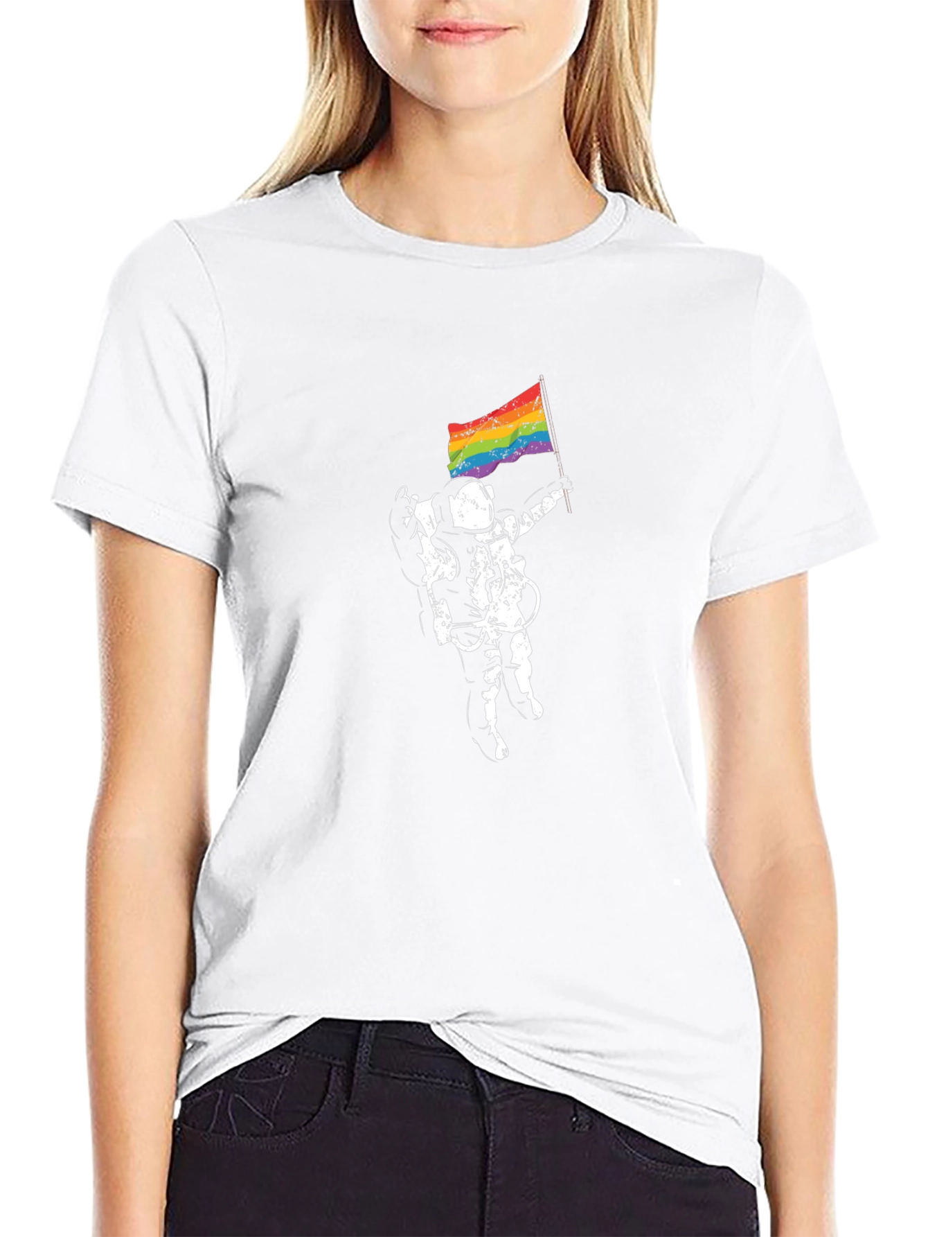 Astronaut Pride T-Shirt - Unisex Black Tee
