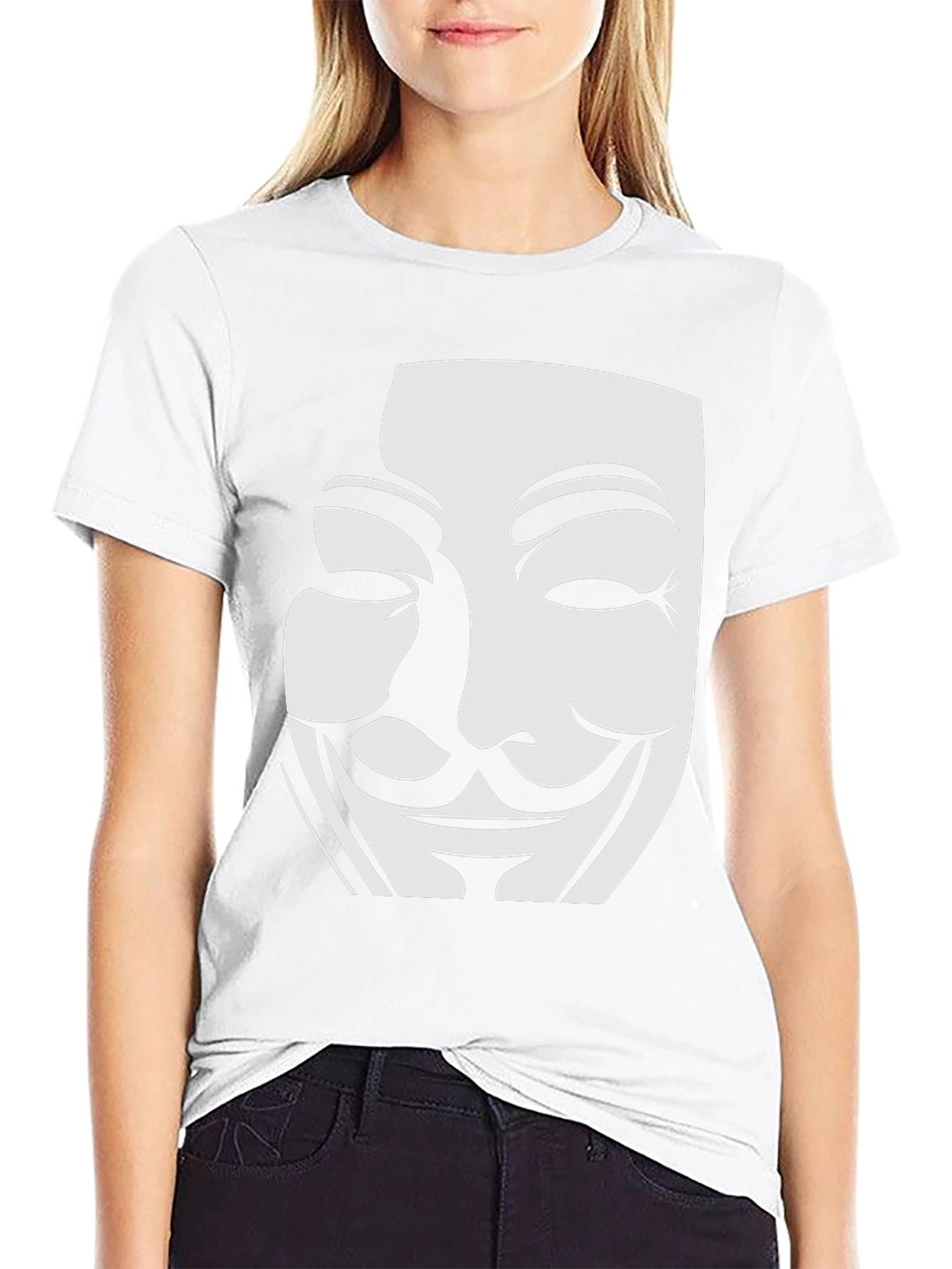 Anonymous Mask Graphic Tee - Black