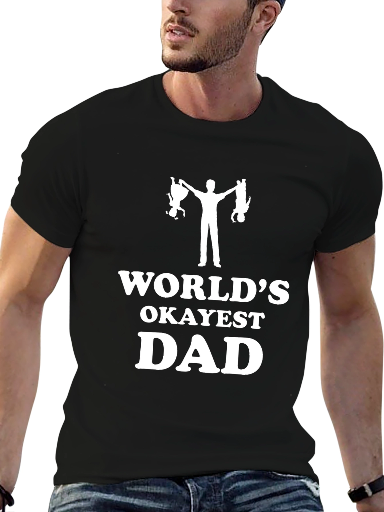 Worlds Okayest Dad Graphic T-Shirt