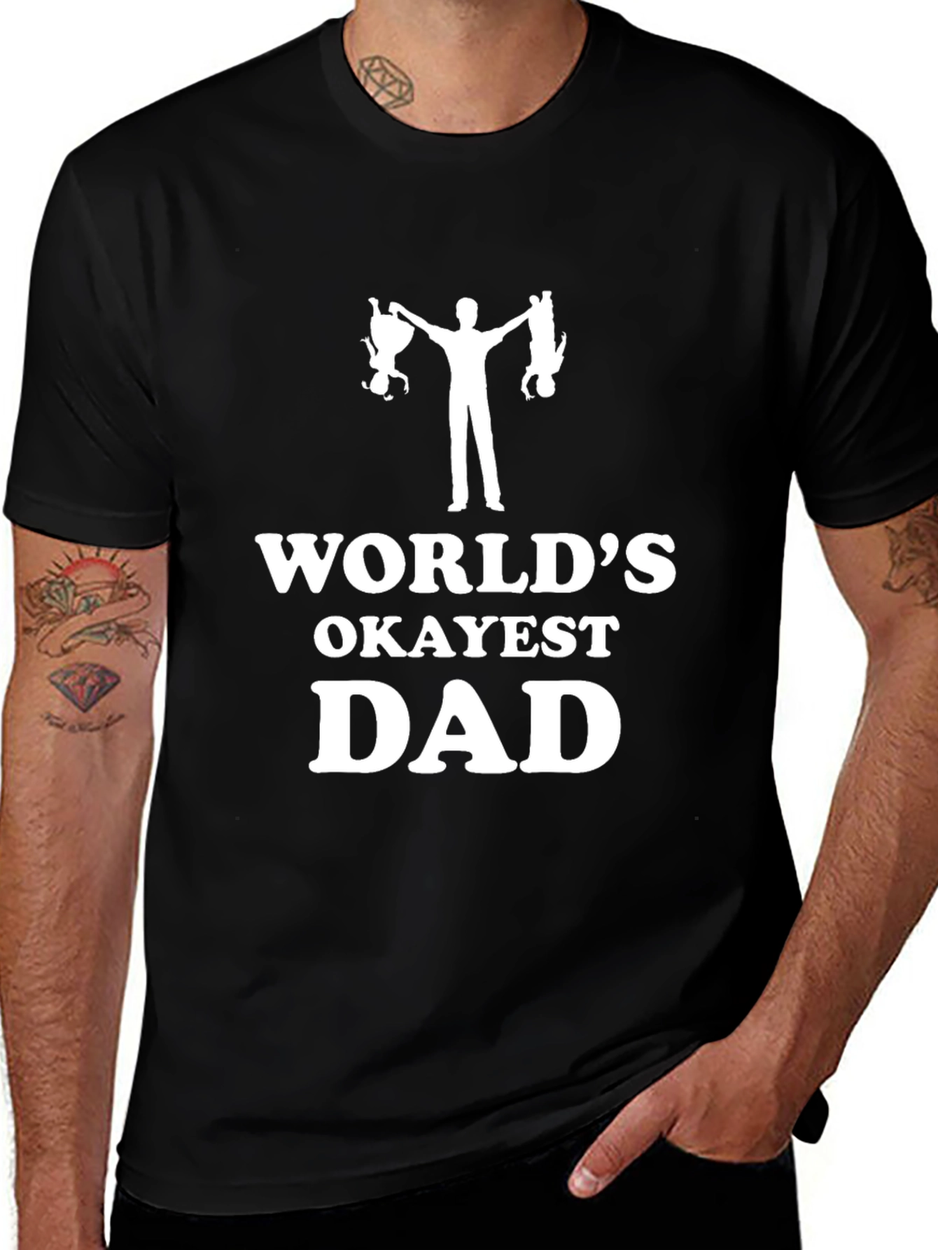 Worlds Okayest Dad Graphic T-Shirt