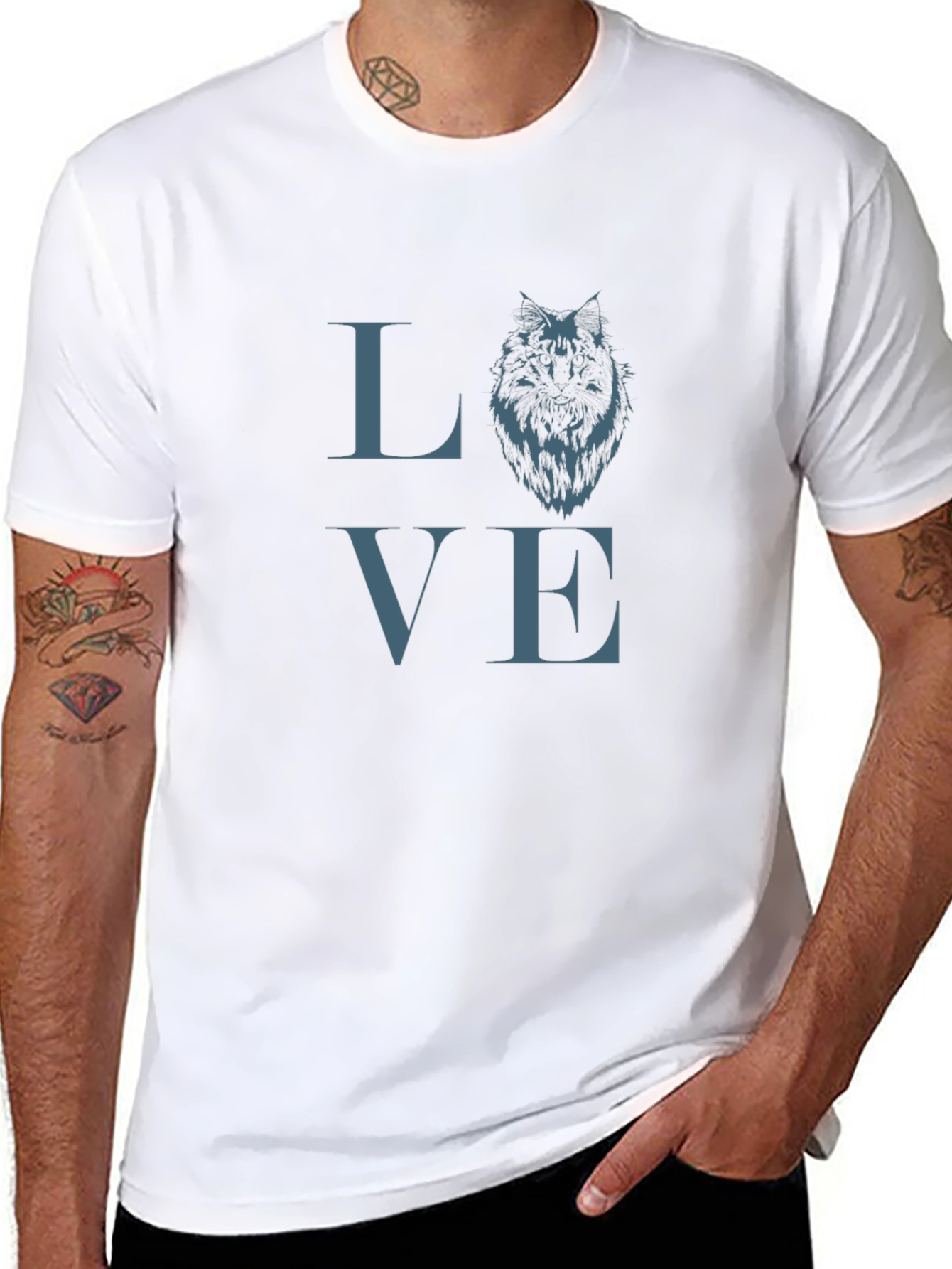 Wolf Love T-Shirt - Graphic Print Tee
