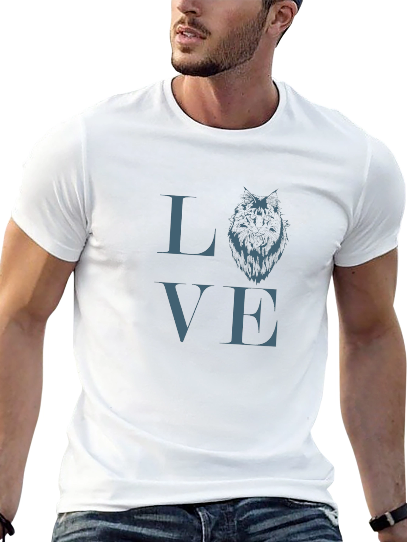 Wolf Love T-Shirt - Graphic Print Tee