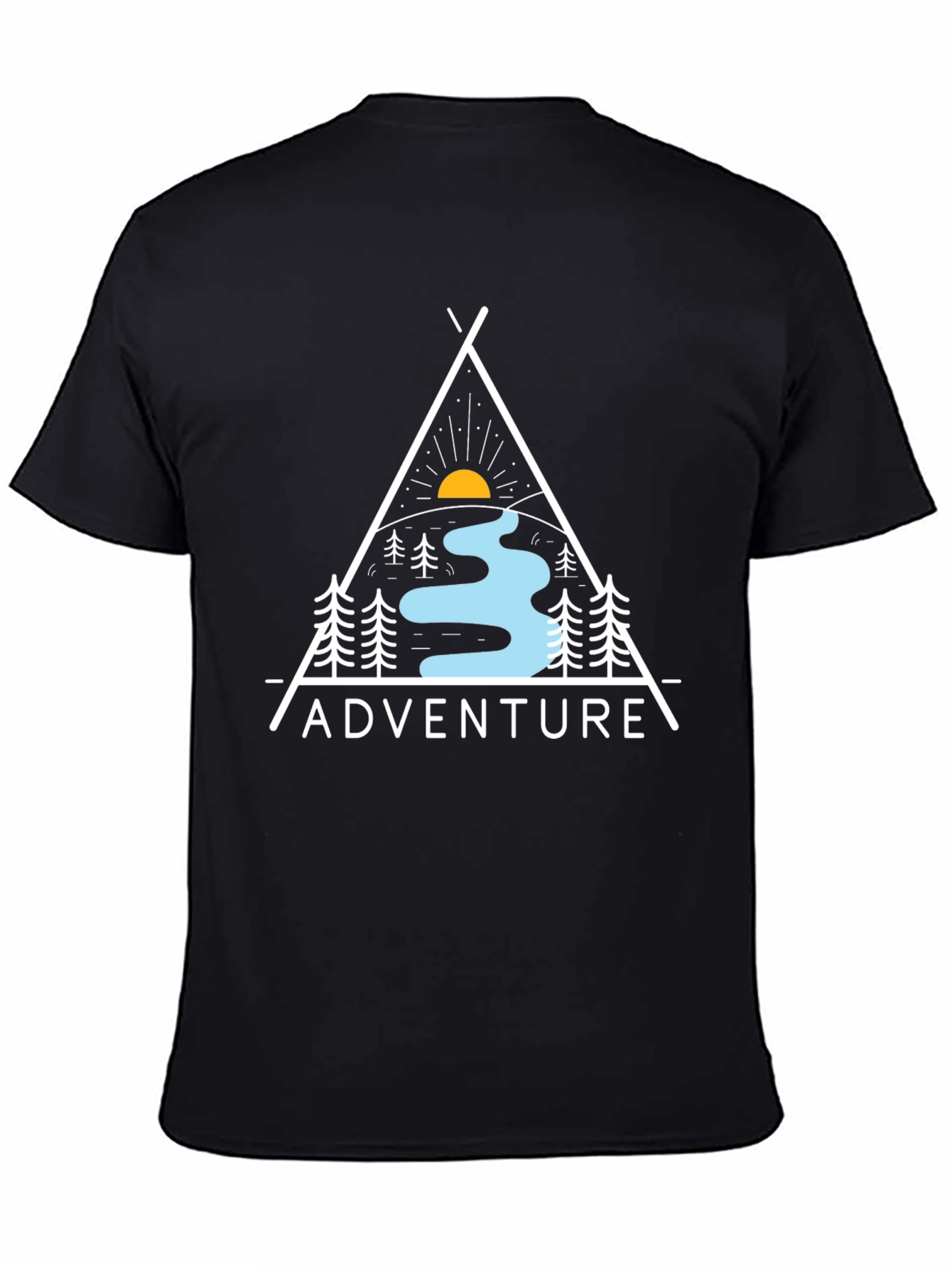 Adventure Graphic Print Black T-Shirt