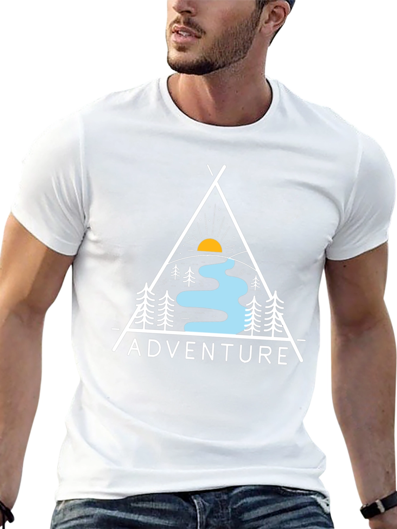 Adventure Graphic Print Black T-Shirt