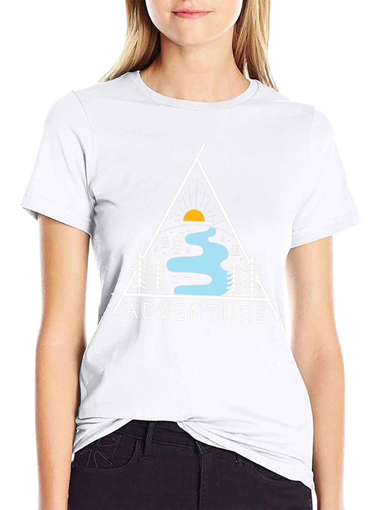 Adventure Graphic Print Black T-Shirt