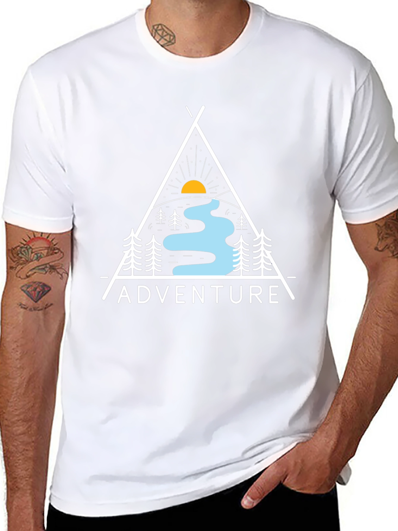 Adventure Graphic Print Black T-Shirt