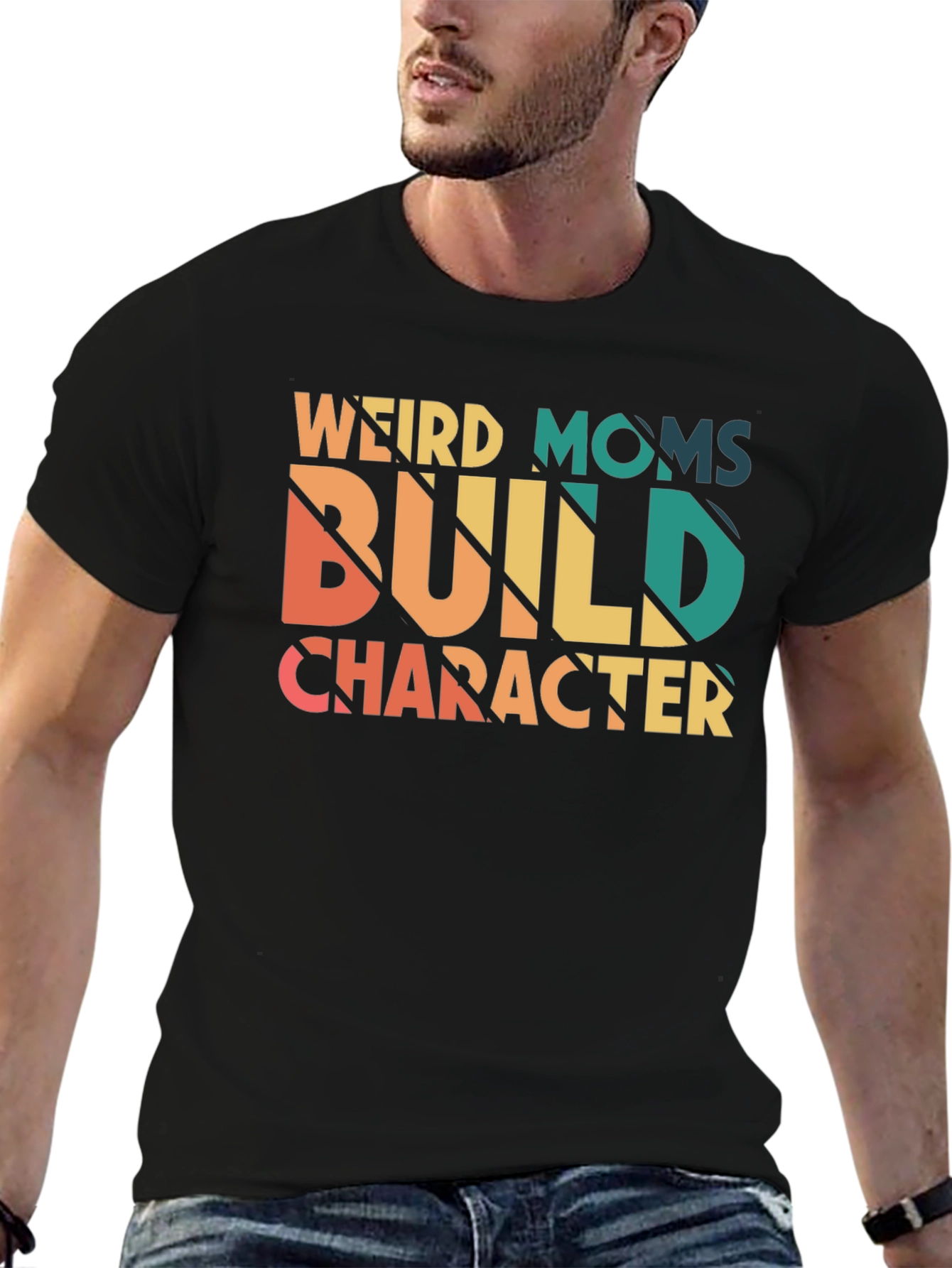 Weird Moms Build Character Graphic Tee