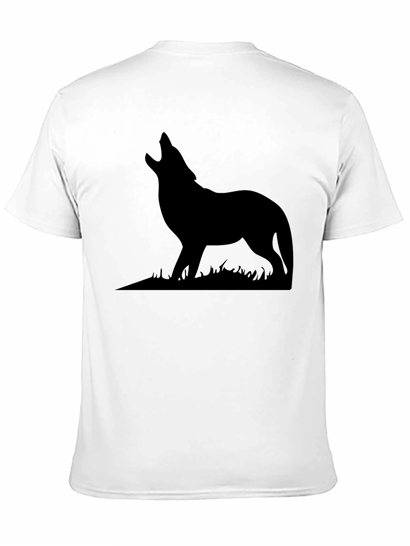 Wolf Silhouette Black Graphic Tee - Mens
