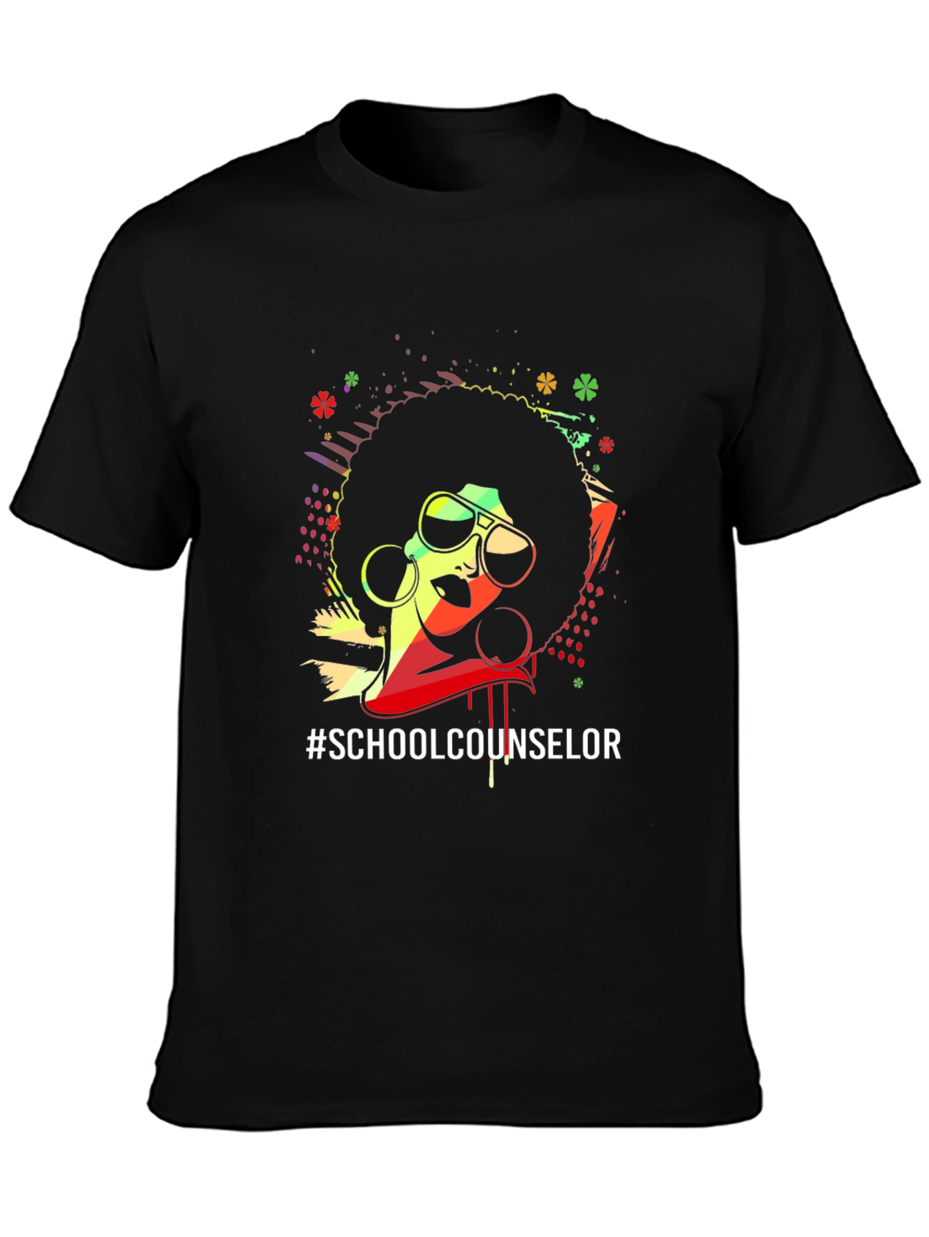 Afro School Counselor Graphic Tee