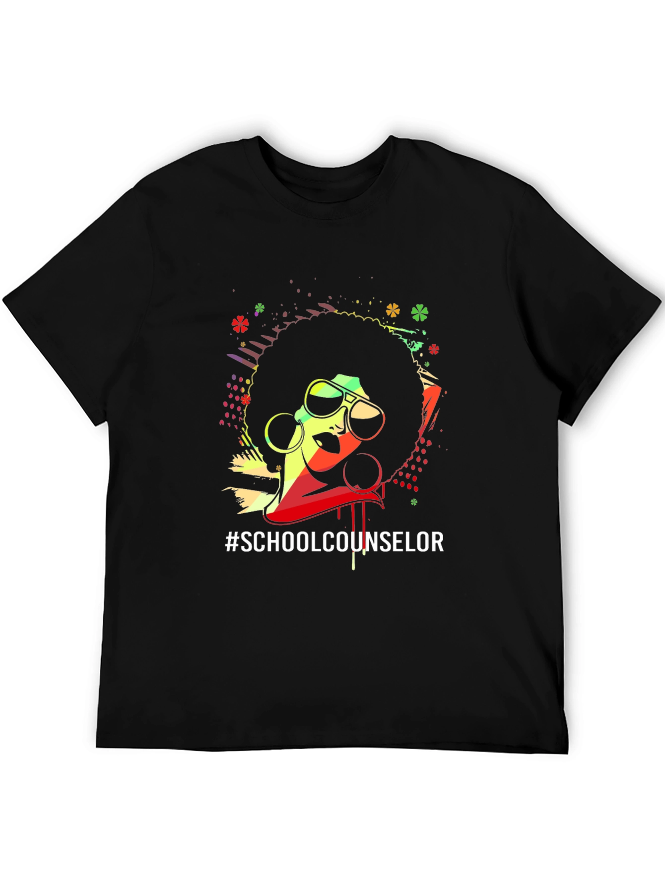 Afro School Counselor Graphic Tee