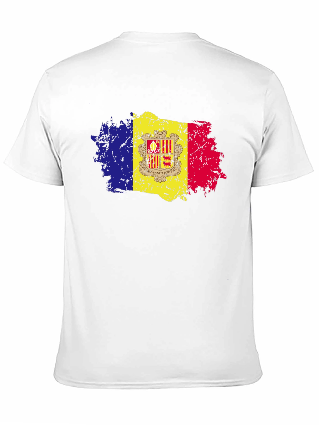 Andorra Flag Grunge Style T-Shirt