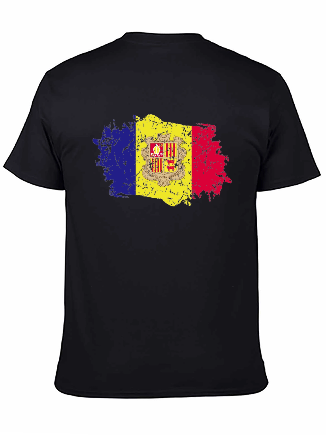 Andorra Flag Grunge Style T-Shirt