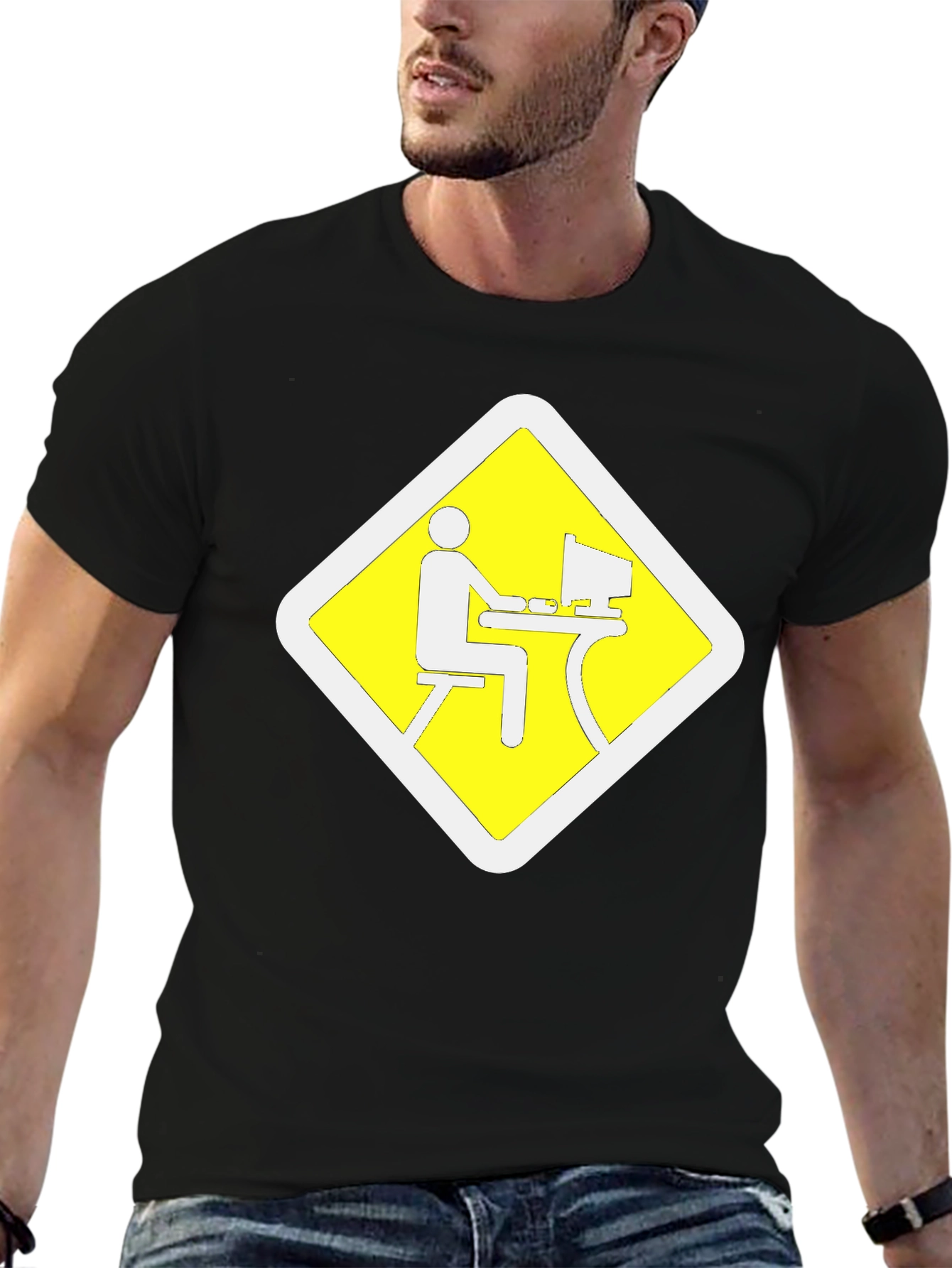 Work From Home Zone Black T-Shirt