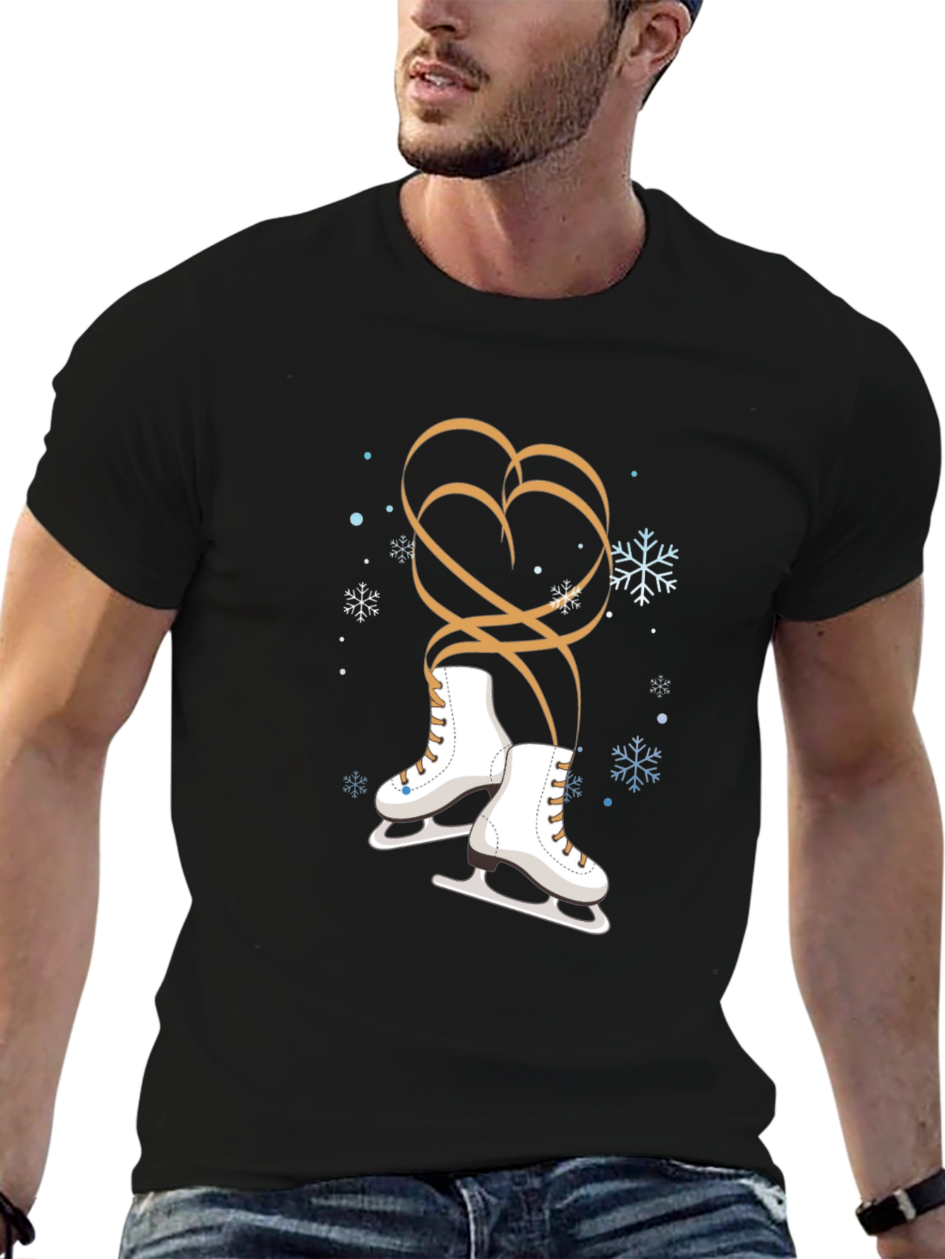 Winter Ice Skating Heart T-Shirt