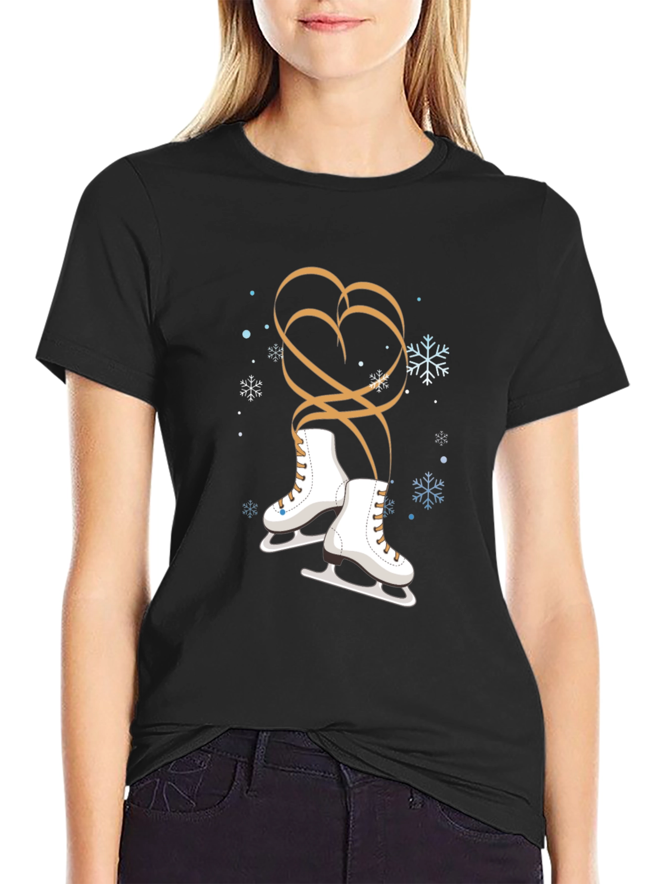 Winter Ice Skating Heart T-Shirt