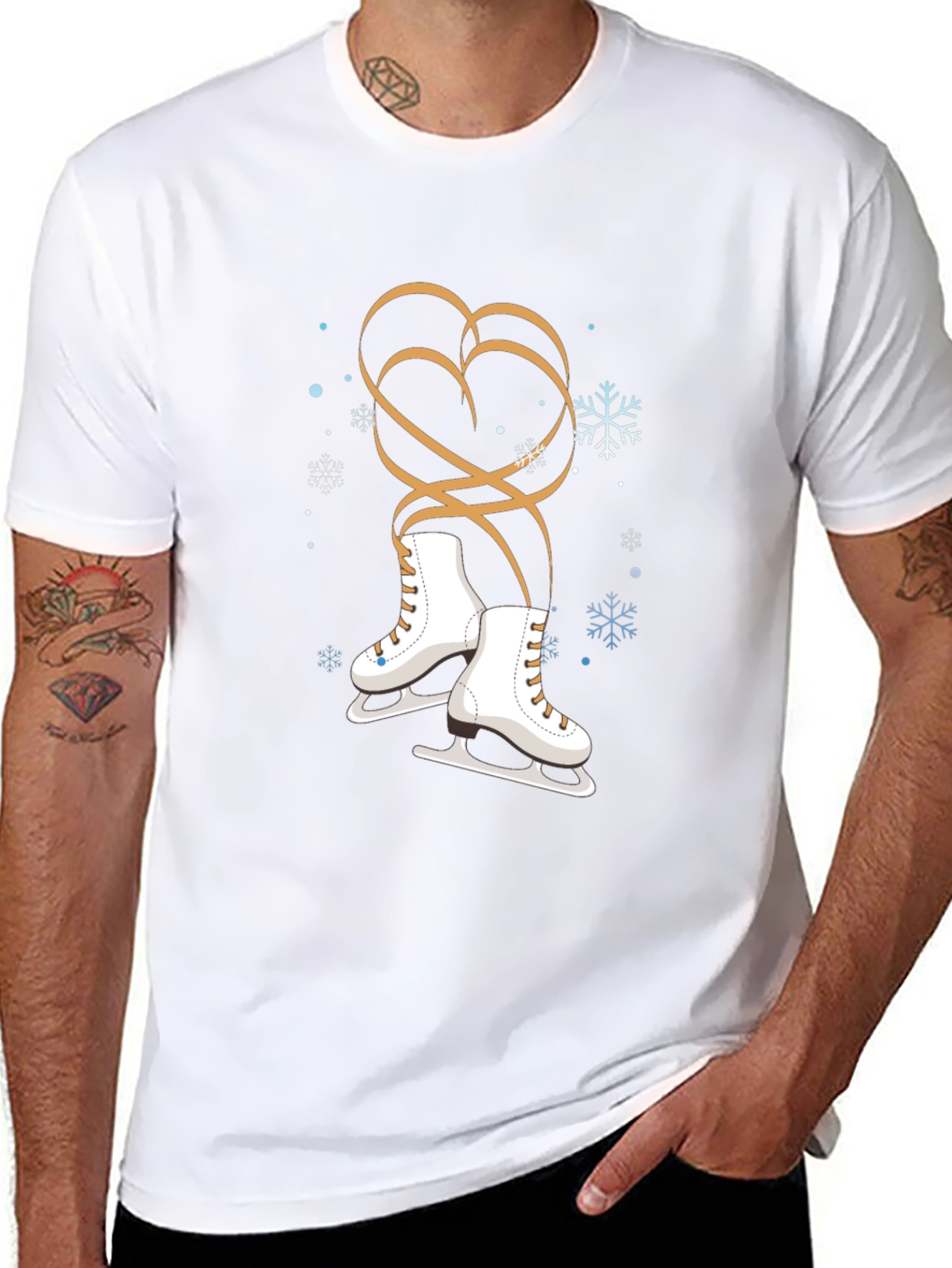 Winter Ice Skating Heart T-Shirt