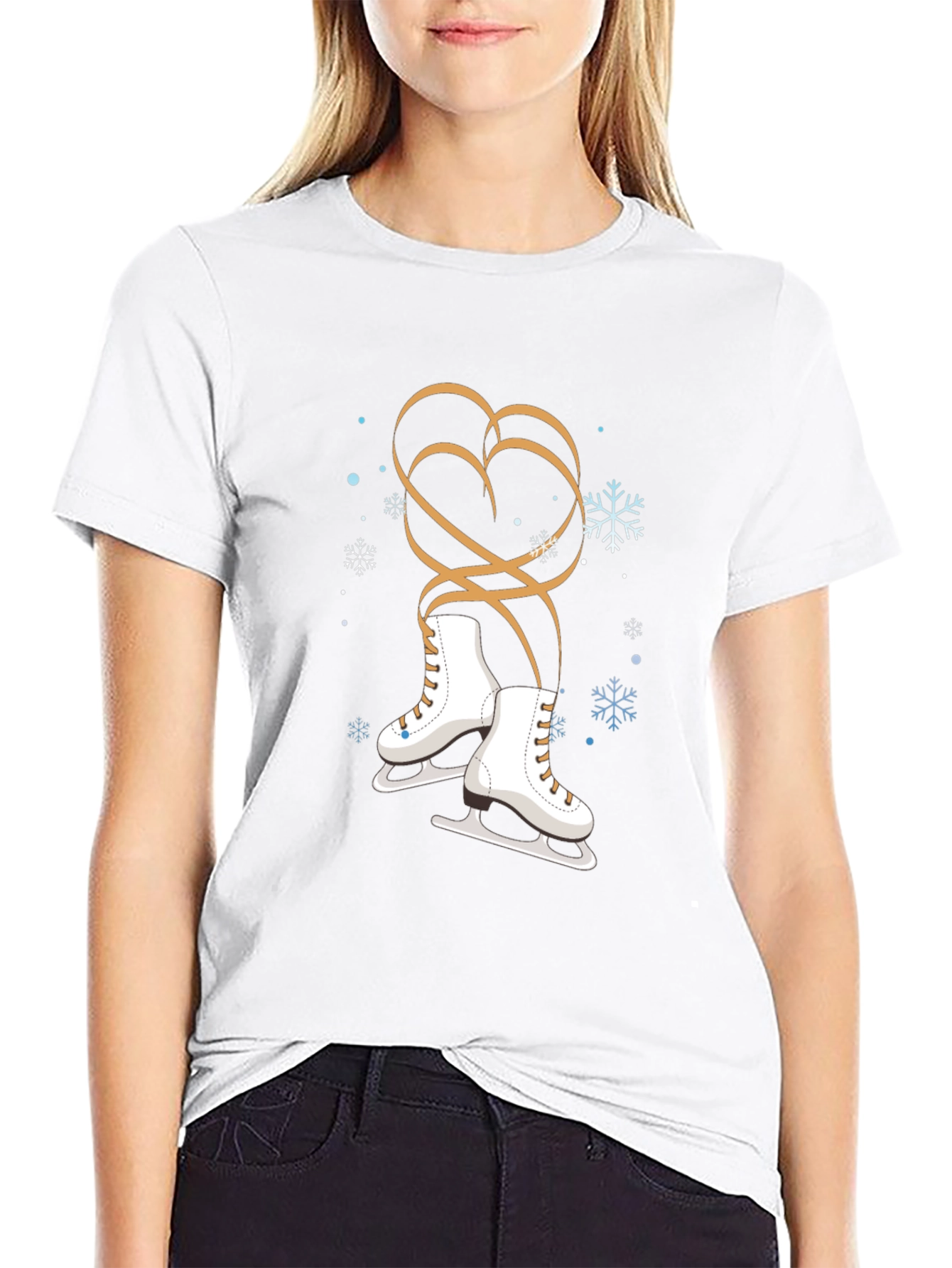 Winter Ice Skating Heart T-Shirt